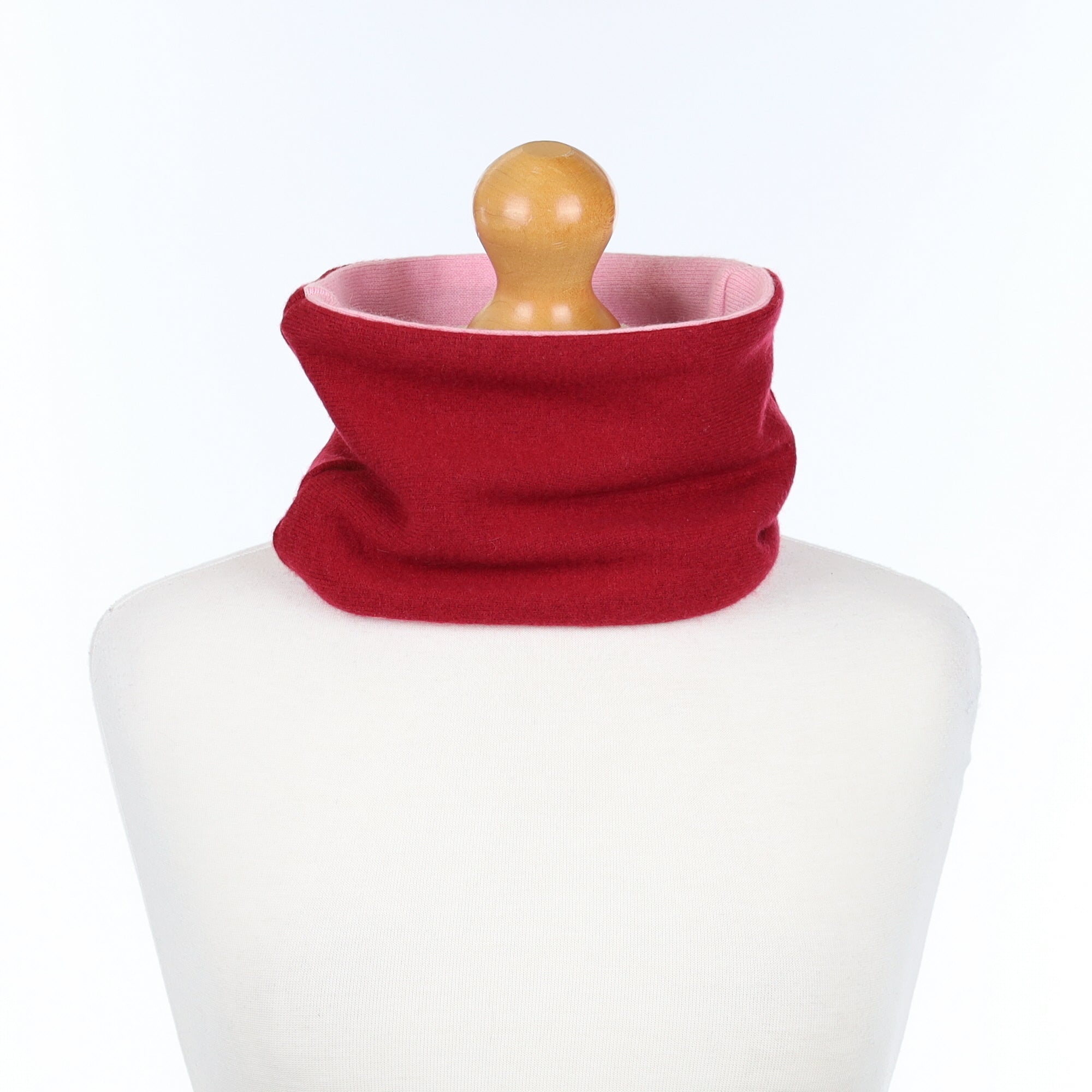 Berry Red and Pink Neck Warmer