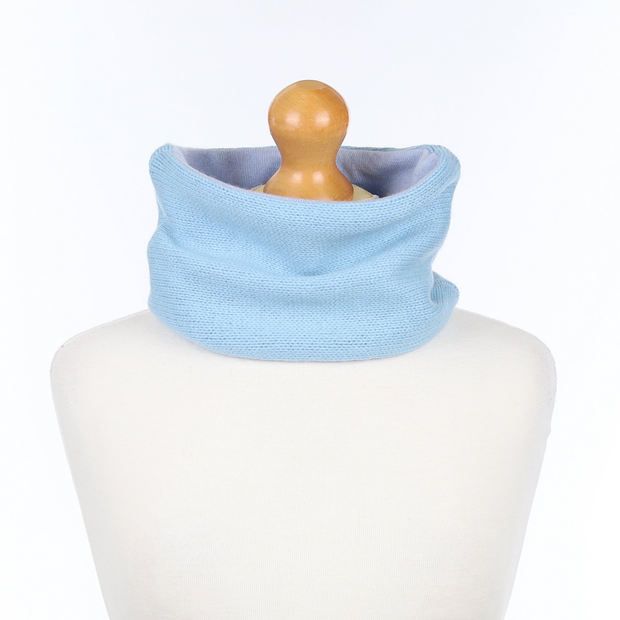 Two Toned Blue Textured Neck Warmer