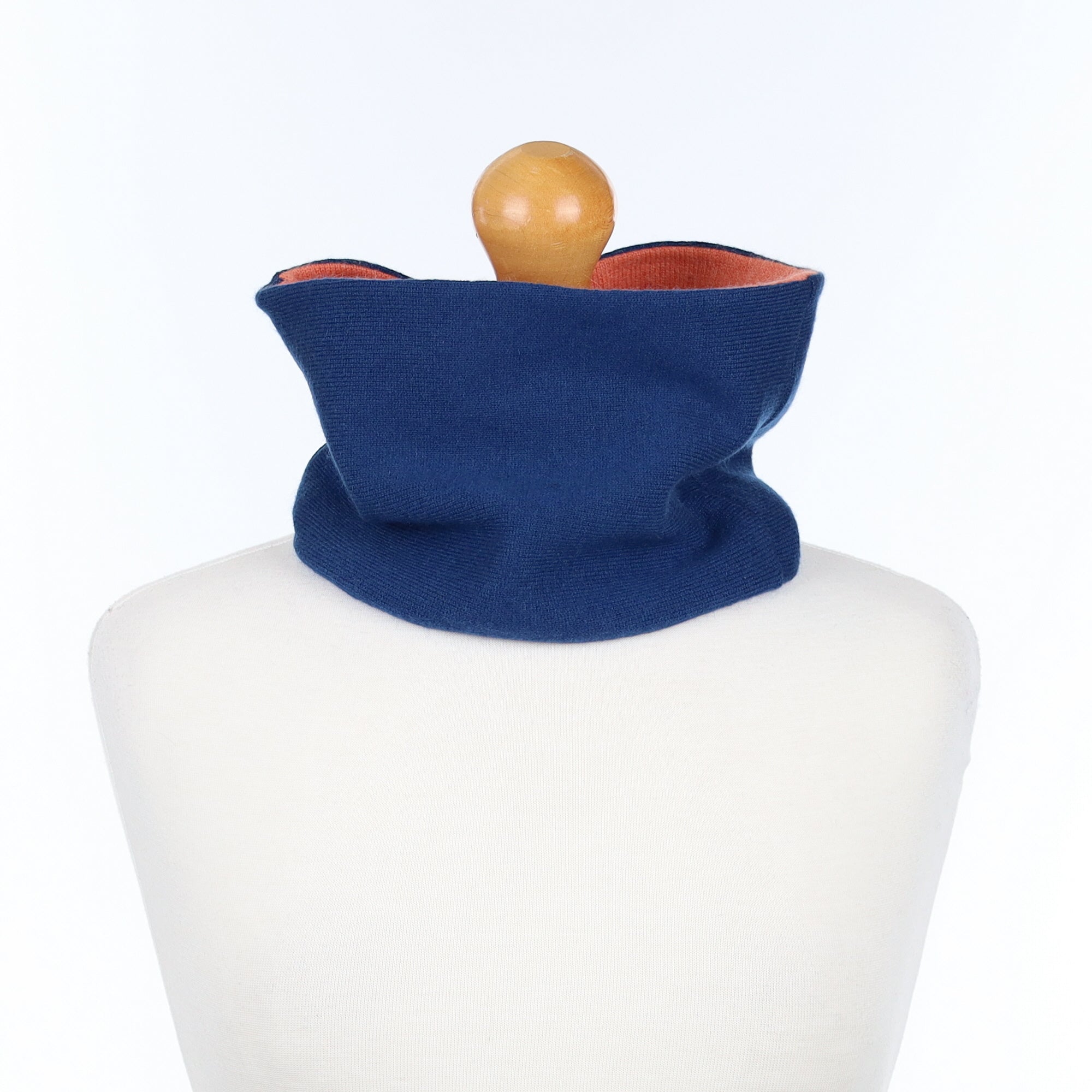 Naval Blue and Orange Neck Warmer