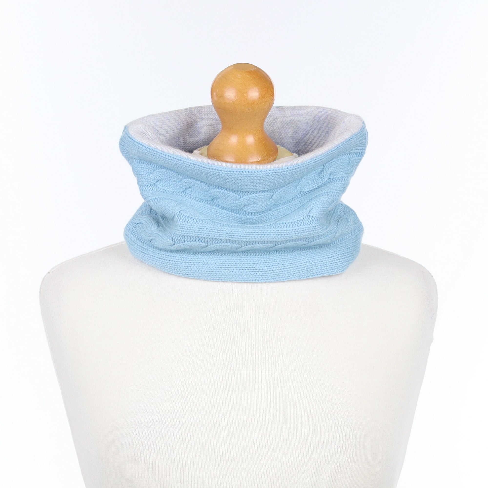 Sky Blue Cable Neck Warmer