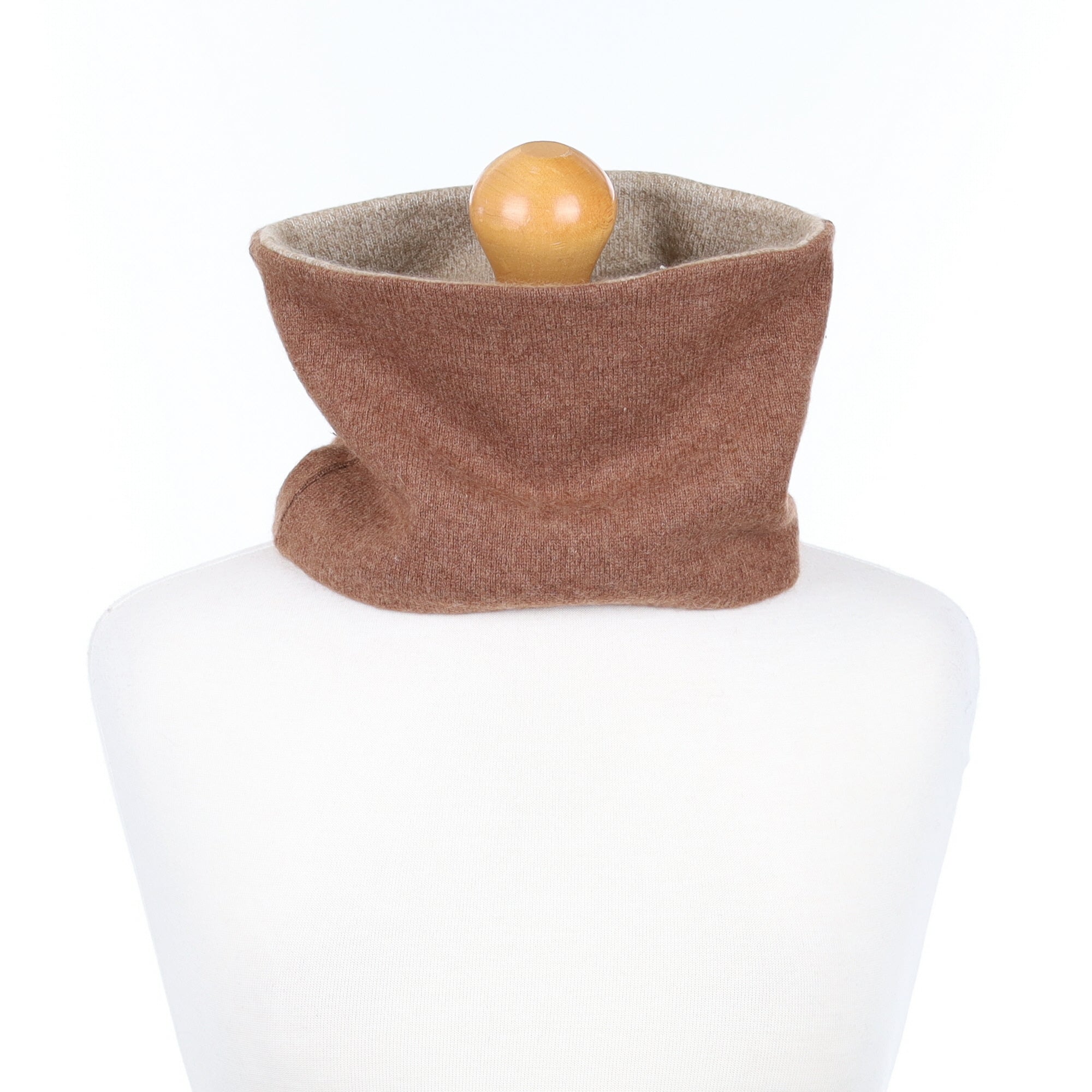 Chestnut and Taupe Marl Neck Warmer