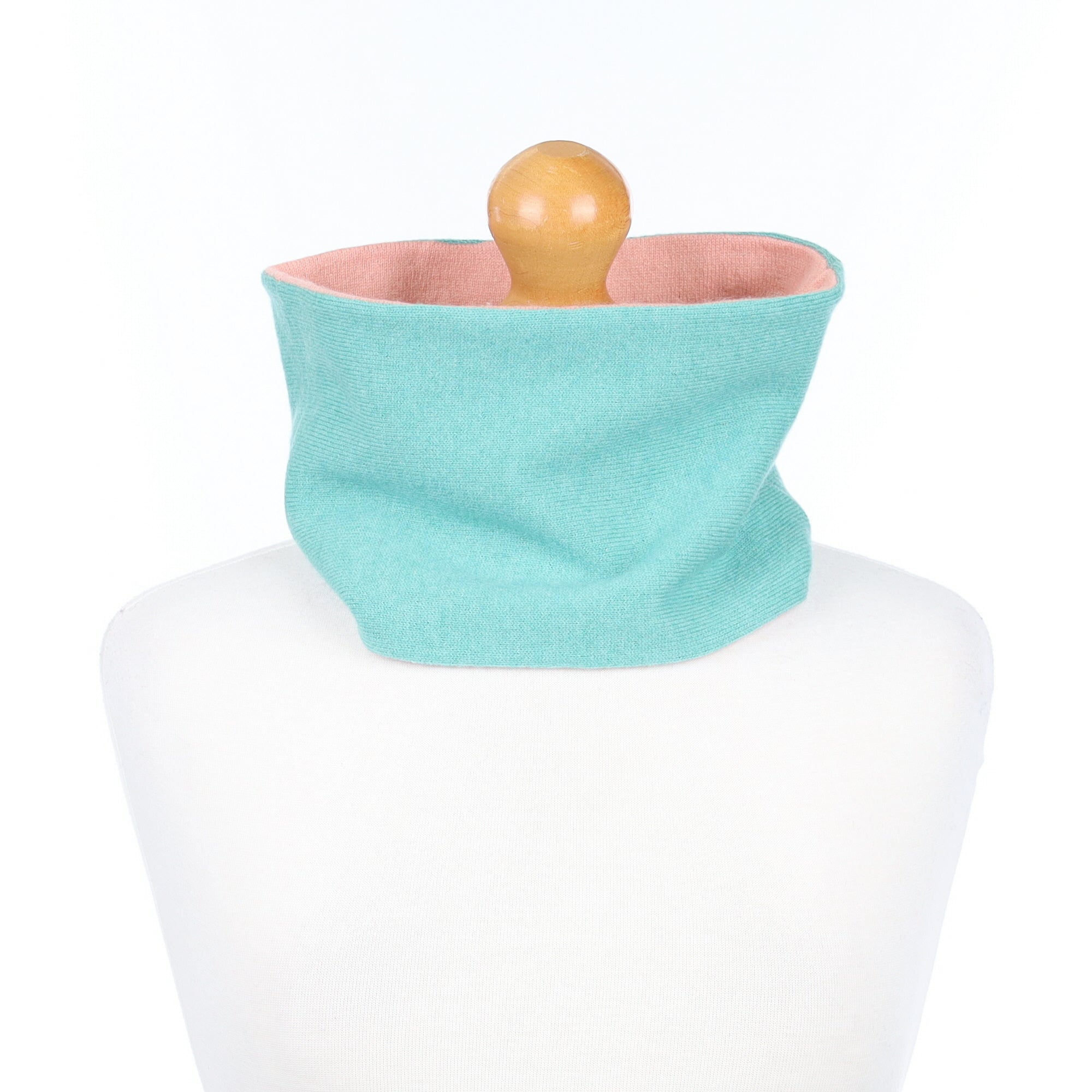 Sea Foam and Pink Neck Warmer