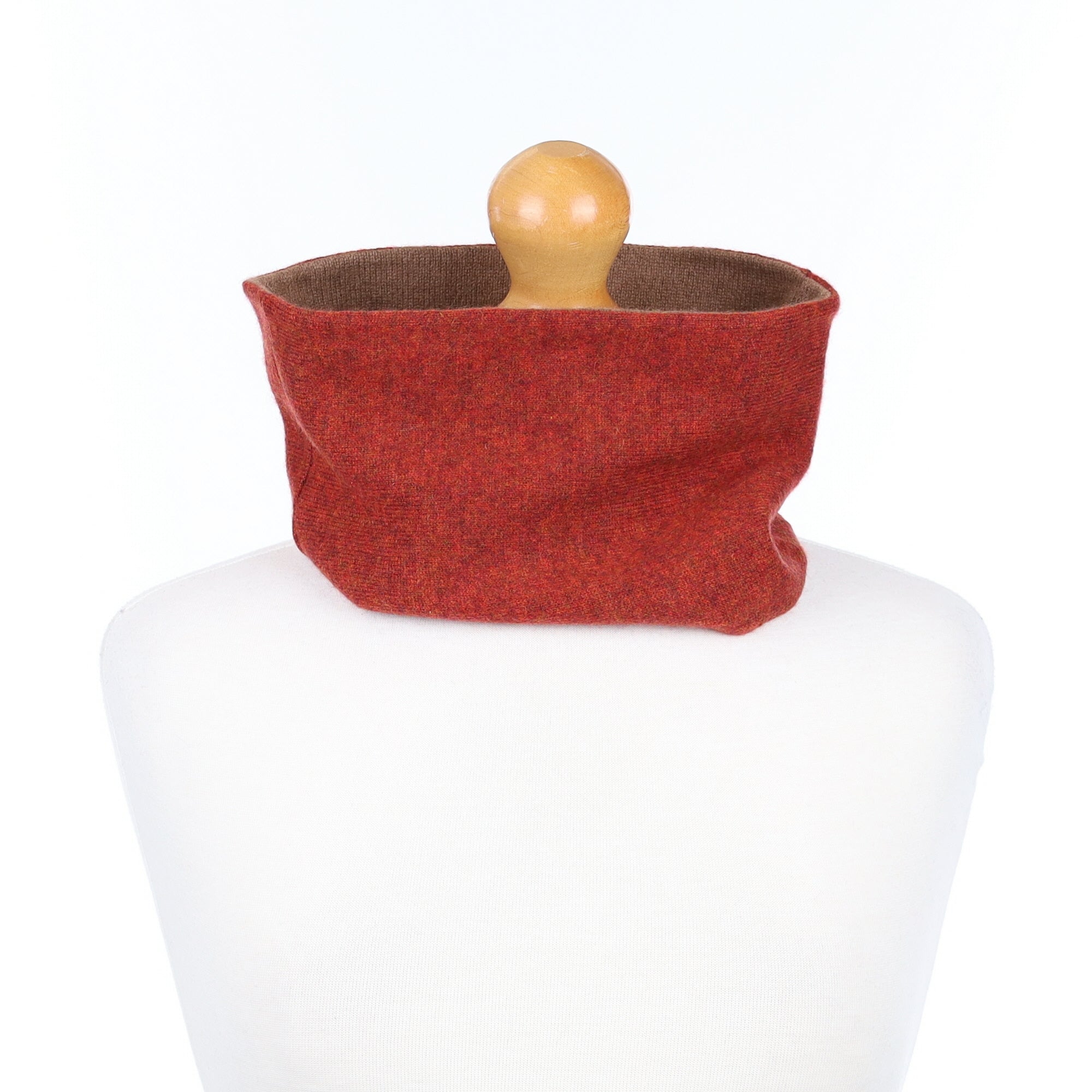 Orange Marl and Brown Neck Warmer