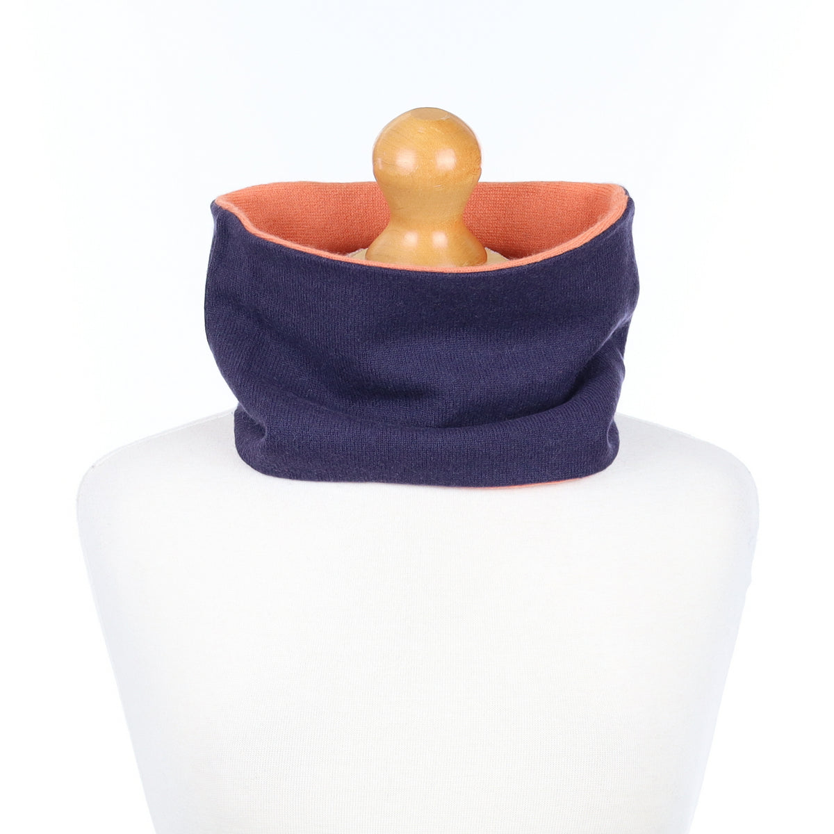 Navy Blue and Orange Neck Warmer