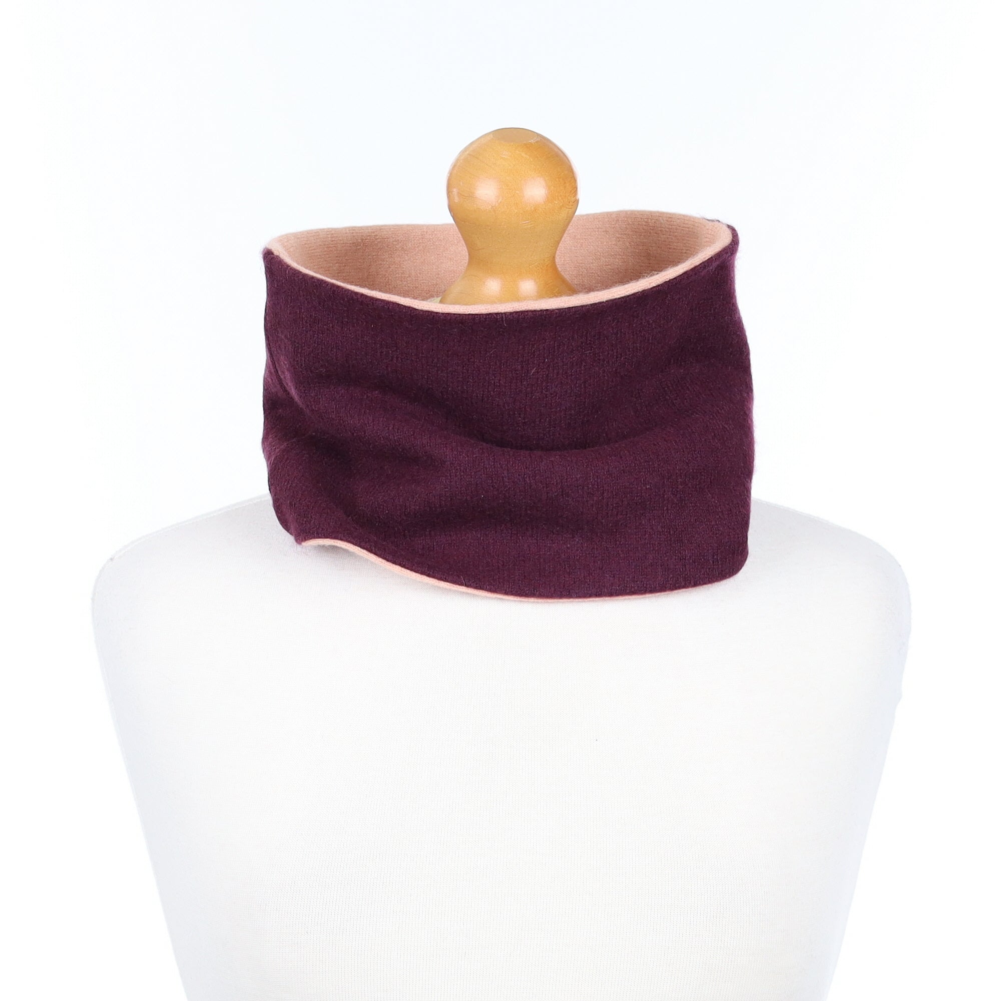 Deep Aubergine and Buff Neck Warmer