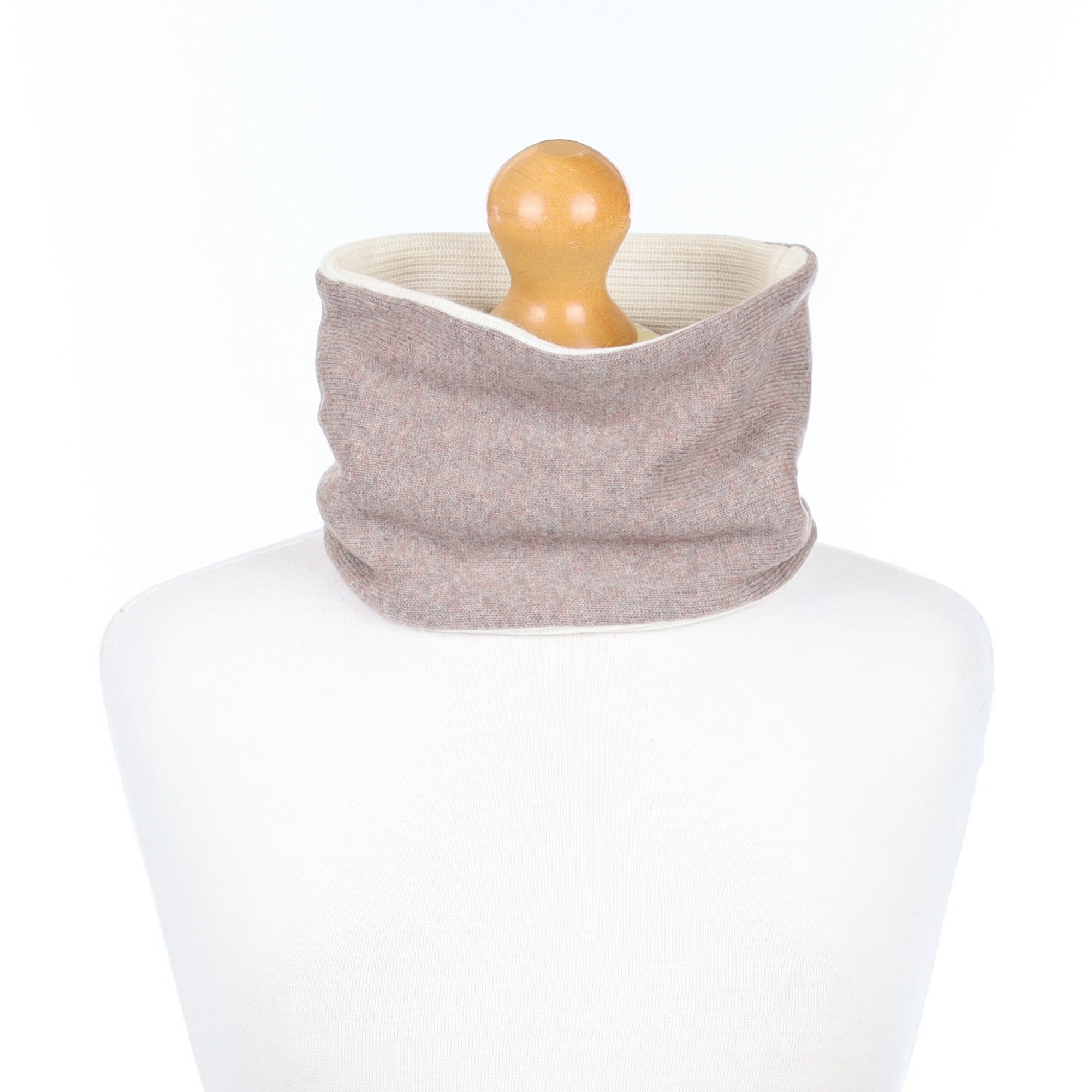 Taupe and Cream Neck Warmer