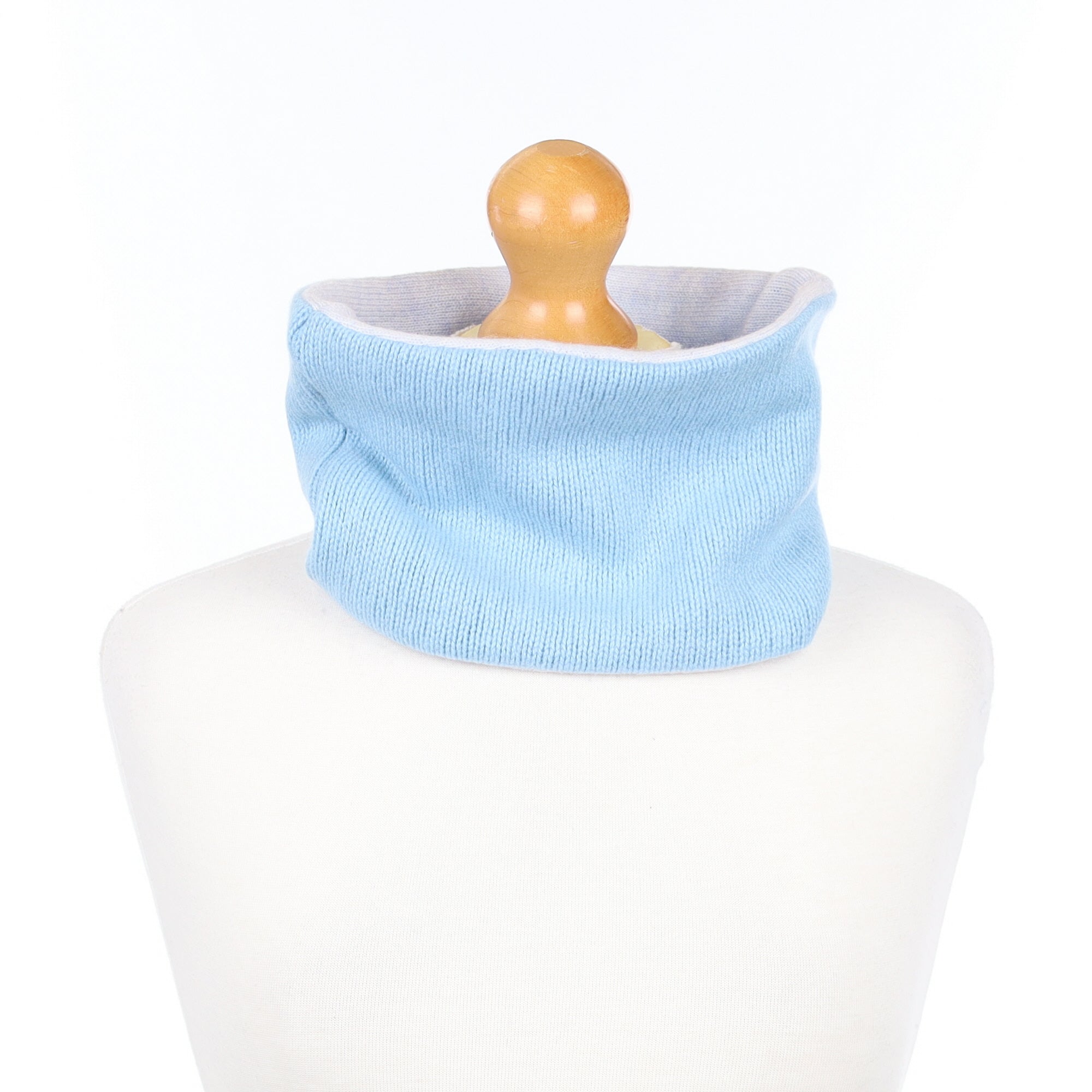 Two Toned Sky Blue Marl Neck Warmer
