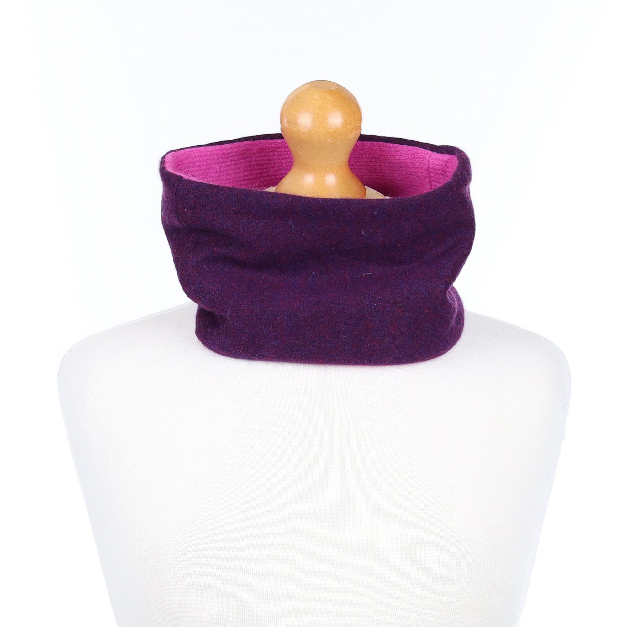 Plum Purple and Fuchsia Neck Warmer