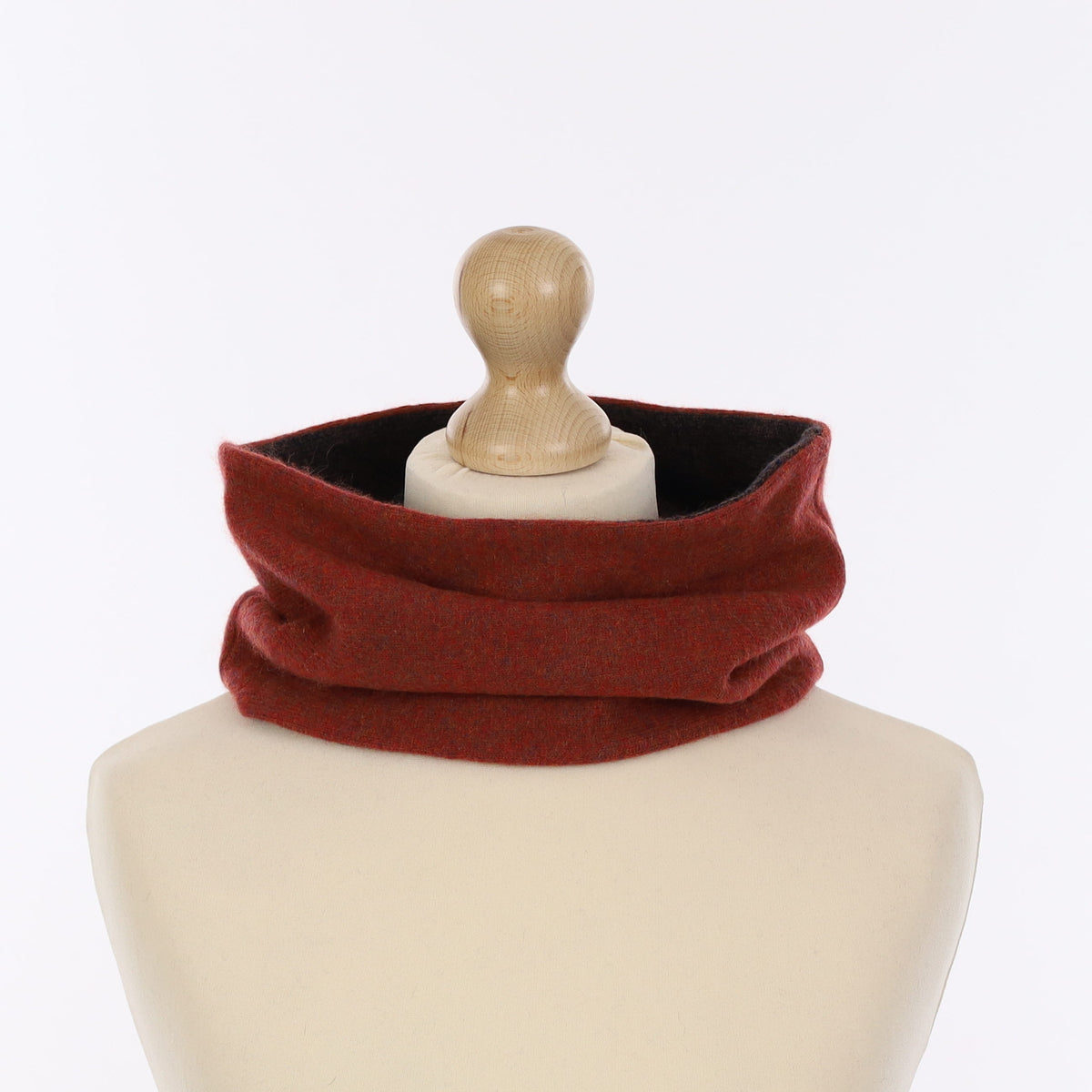 Paprika and Chocolate Brown Neck Warmer
