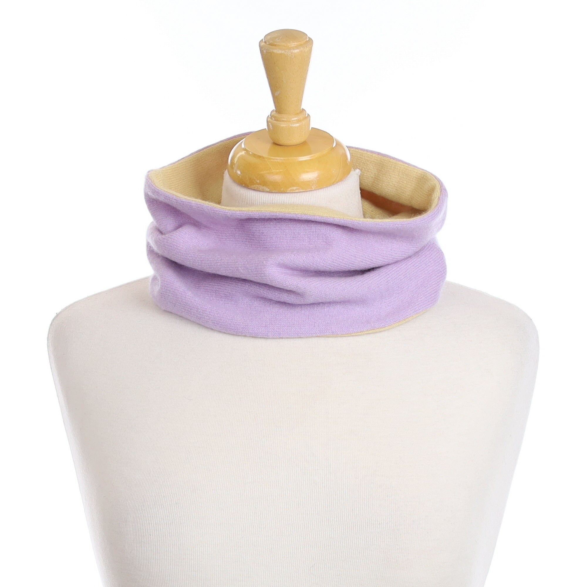 Lavender Purple and Buttermilk Neck Warmer