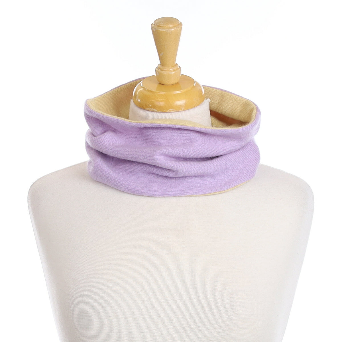 Lavender Purple and Buttermilk Neck Warmer