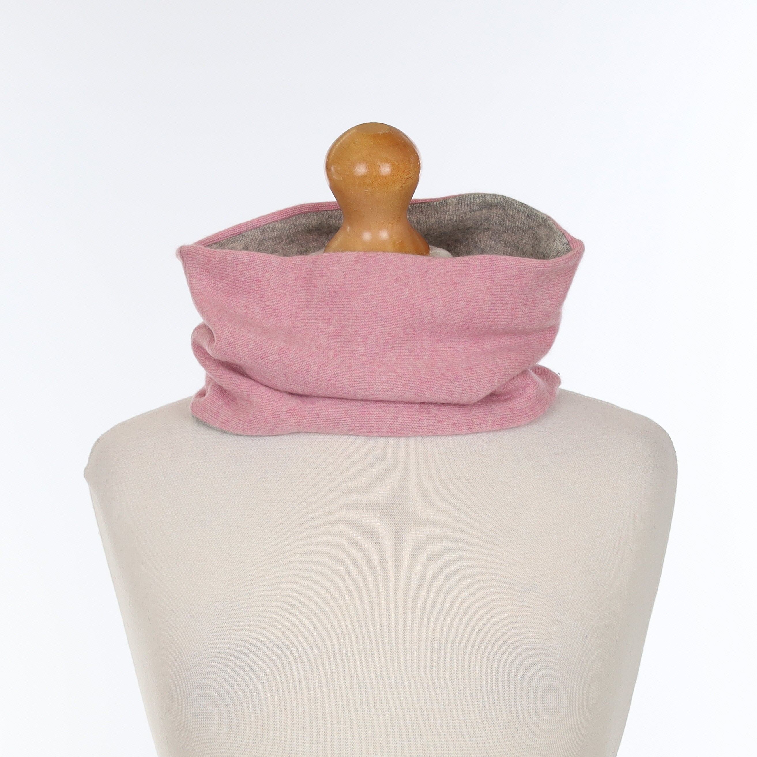 Sugar Mouse Pink and Grey Neck Warmer