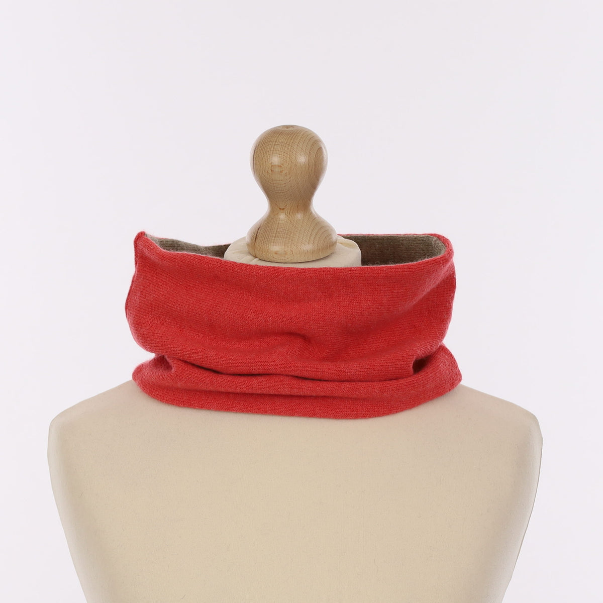 Strawberry Pink and Mink Cashmere Neck Warmer
