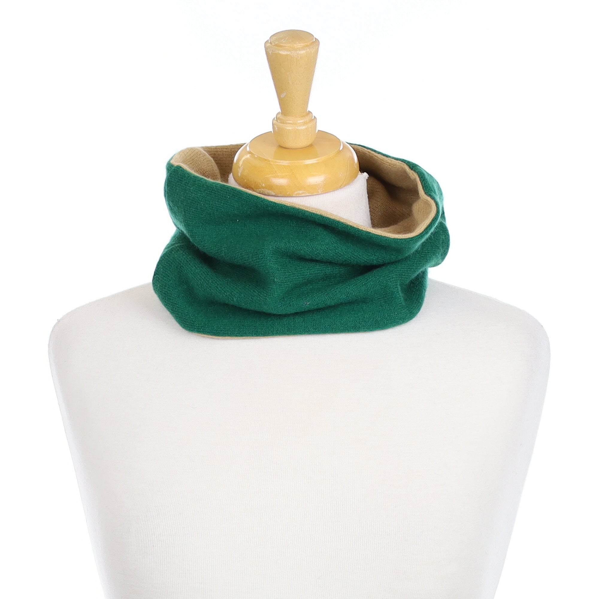 Shamrock Green and Caramel Neck Warmer