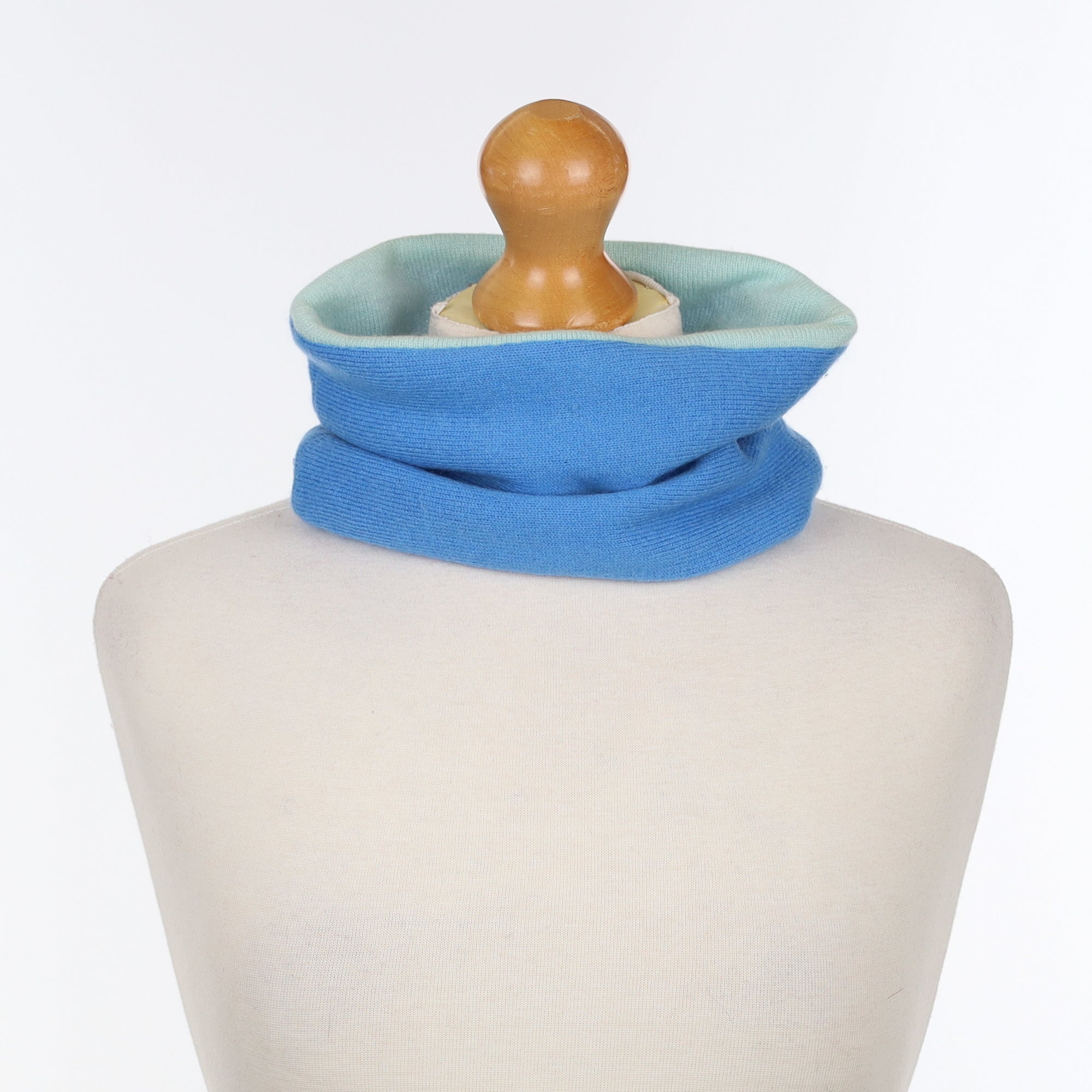 Mediterranean Blue and Mint Neck Warmer