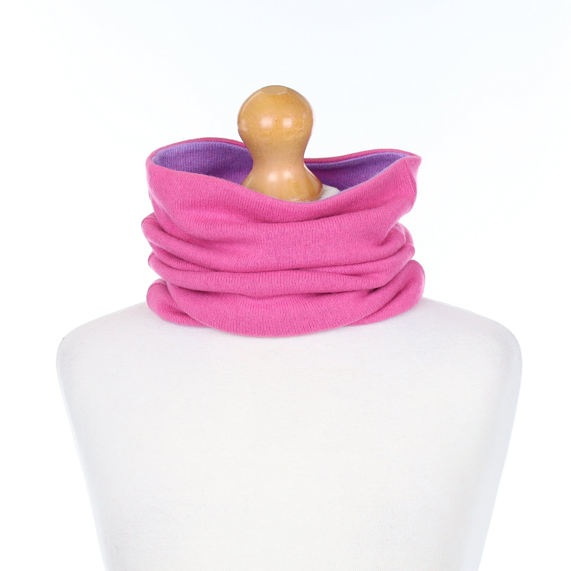 Rose Pink and Lavender Luxury Double Layered Snood