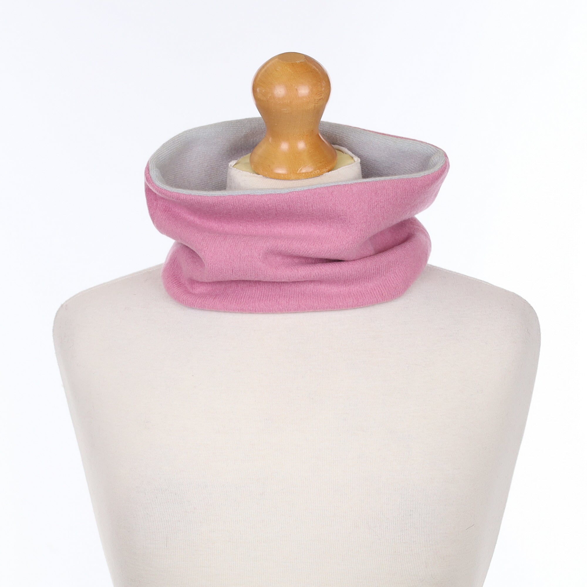 Mauve and Dove Grey Neck Warmer