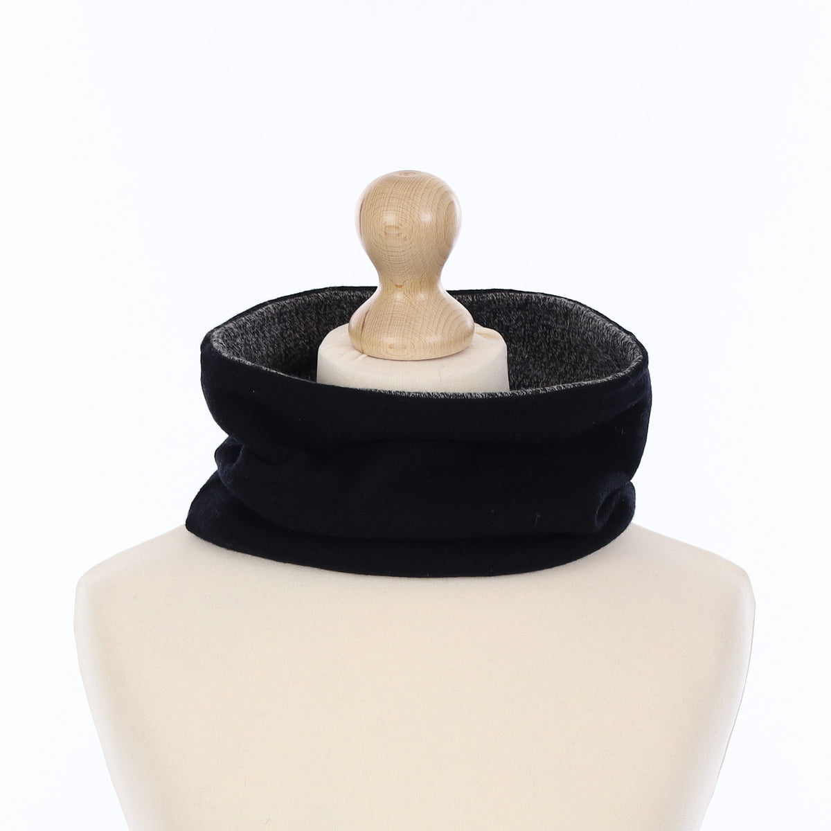Black and Charcoal Marl Neck Warmer