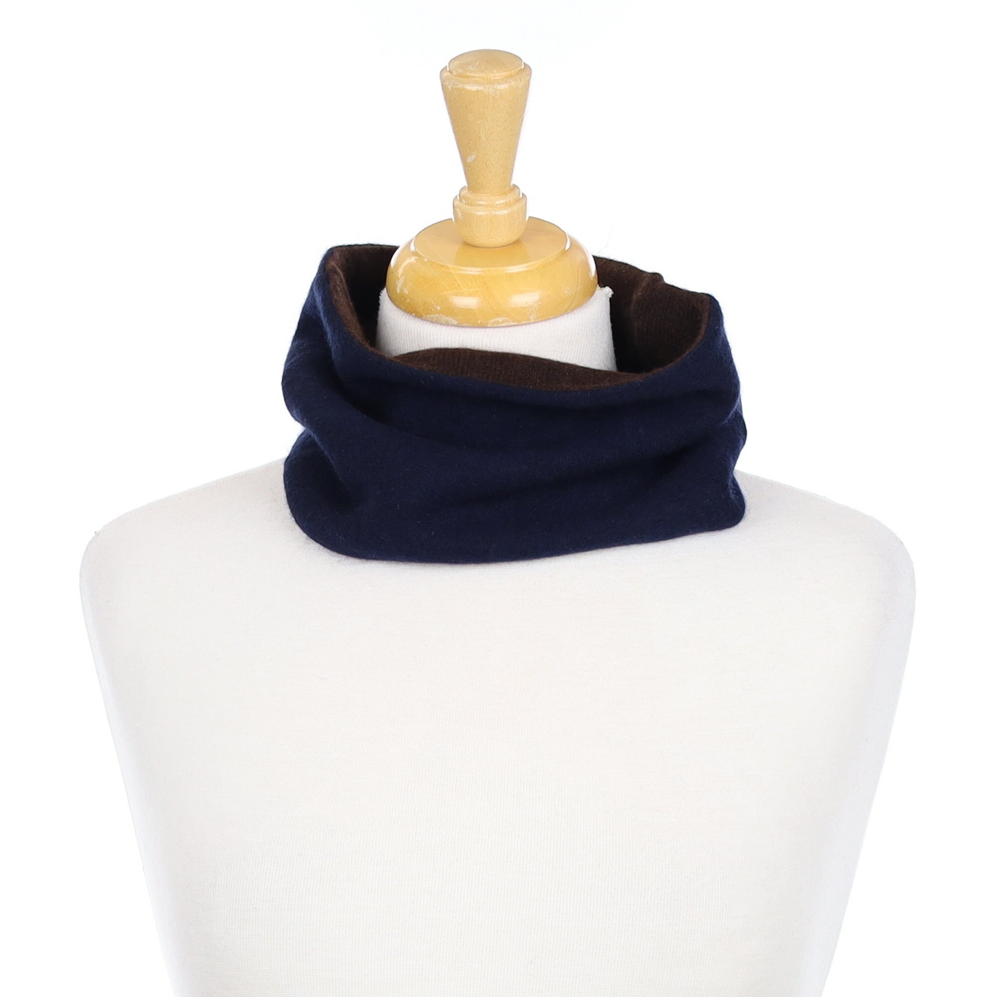 Men’s Chocolate Brown and Navy Neck Warmer
