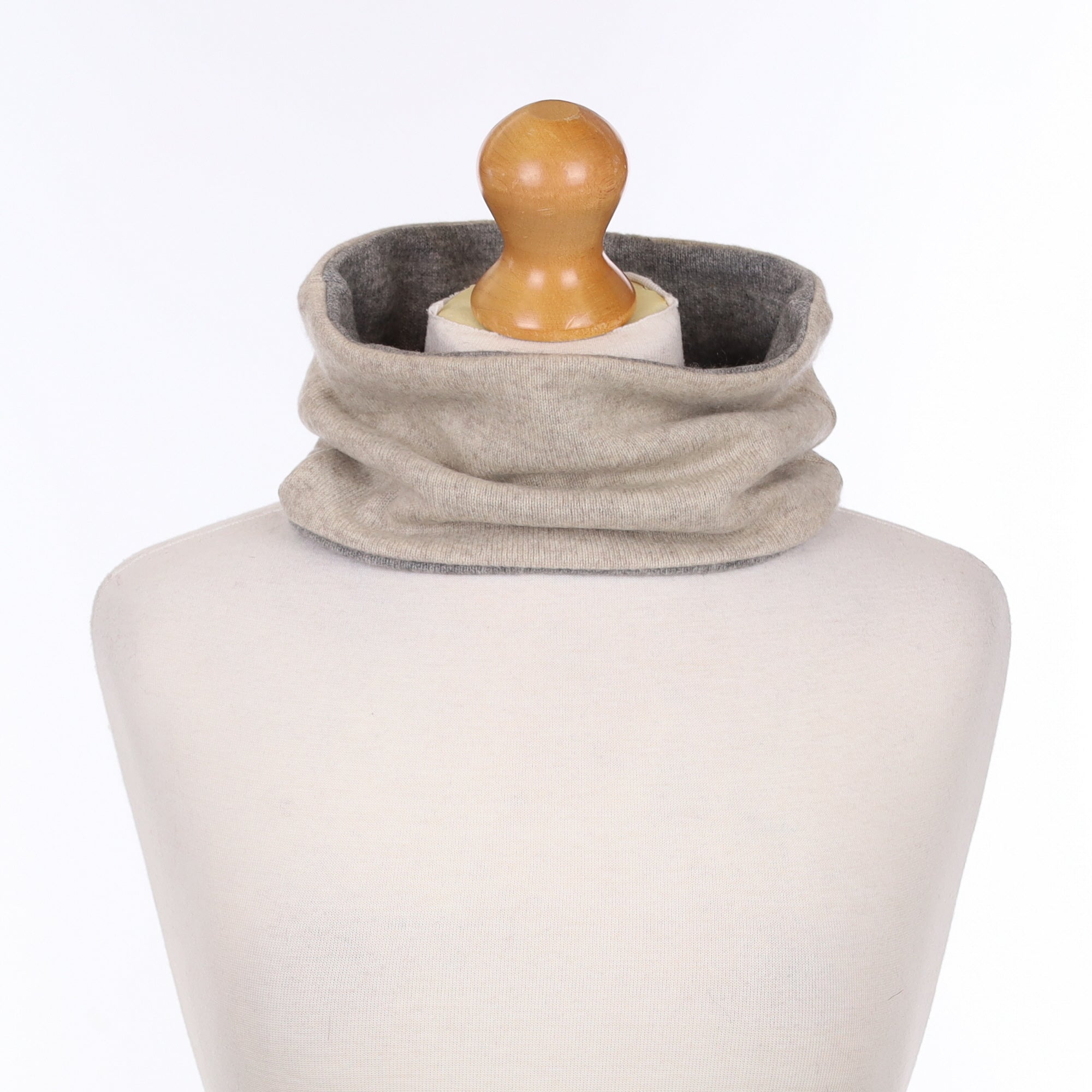 Oatmeal and Ash Grey Neck Warmer