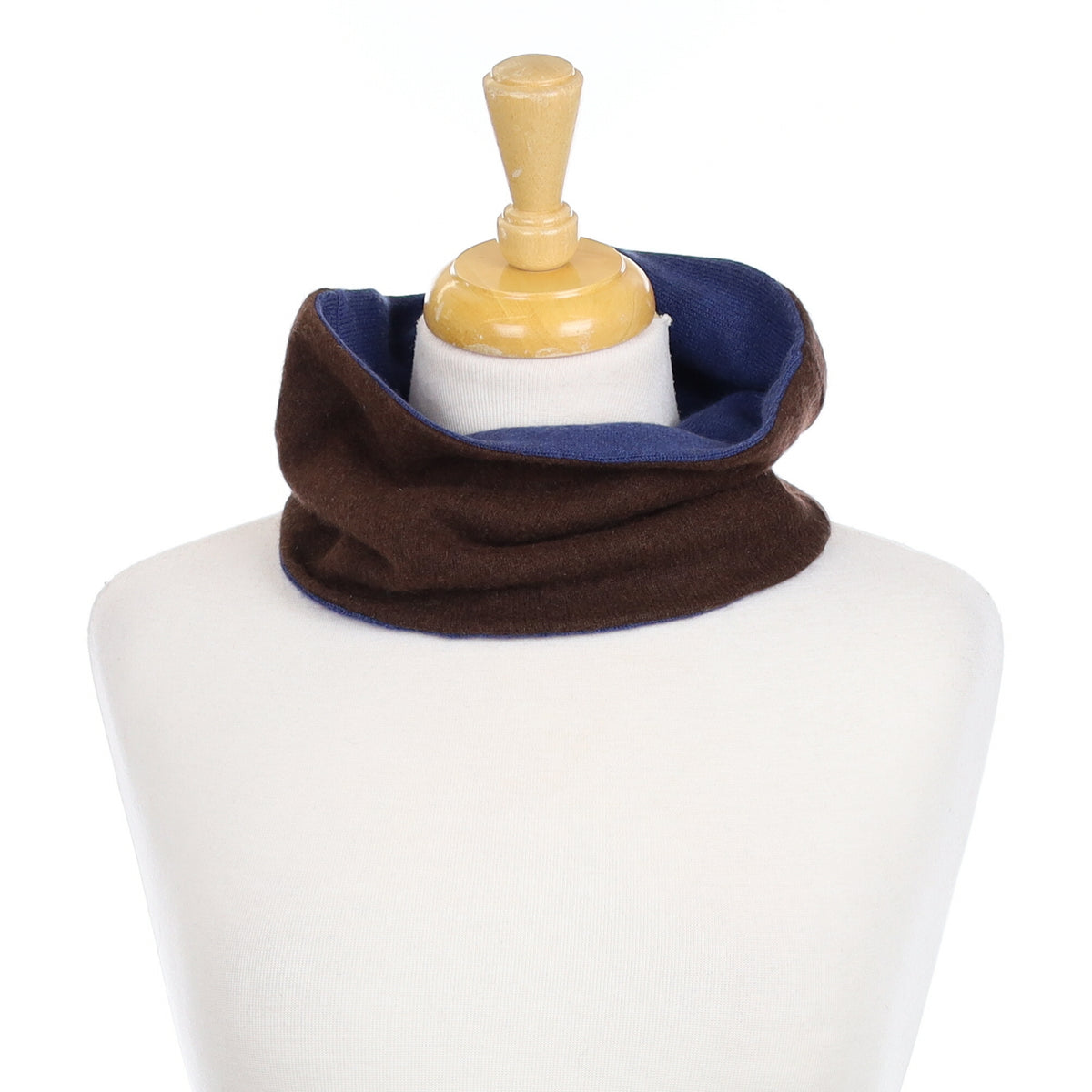 Chocolate Brown and Ocean Blue Neck Warmer