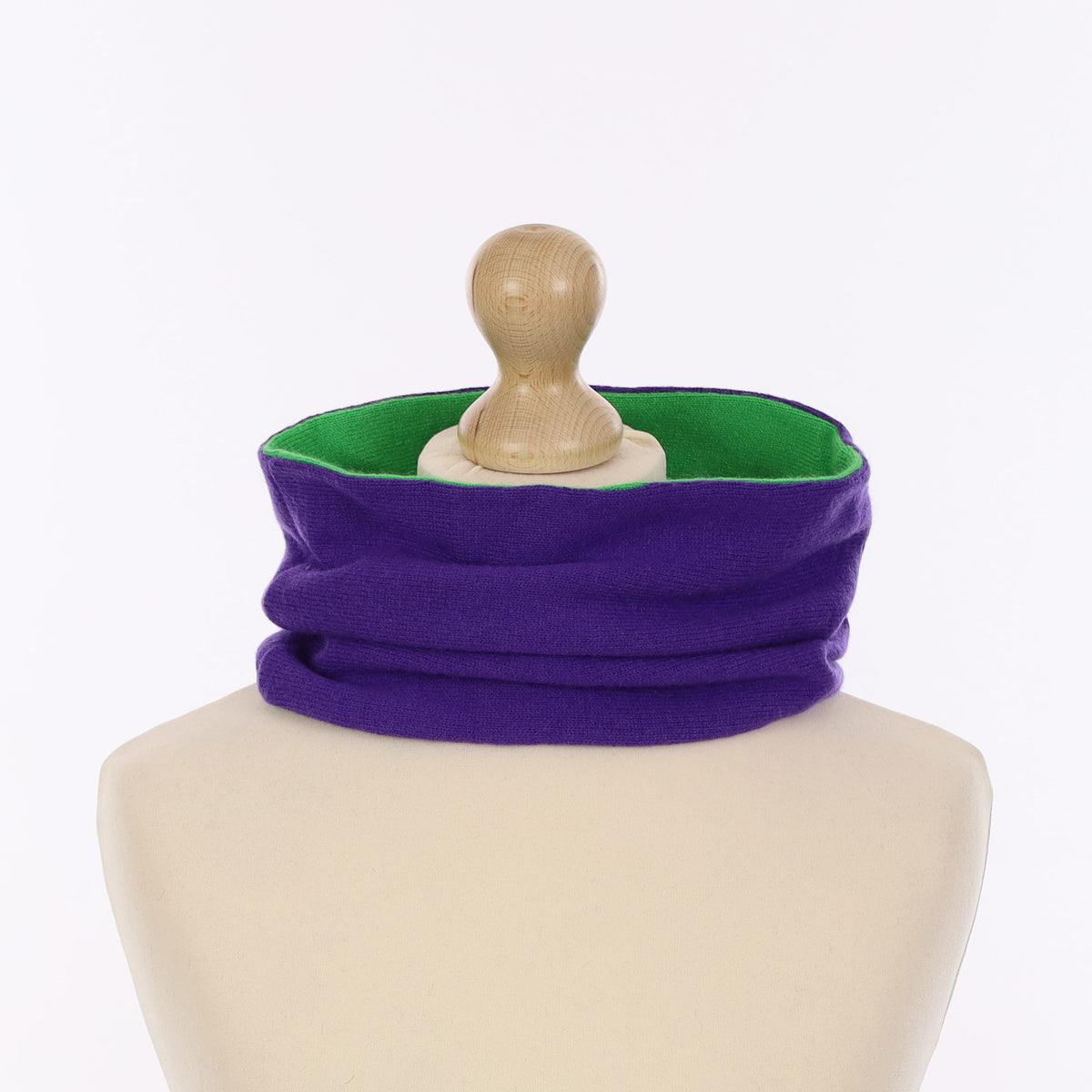 Regal Purple and Neon Green Neck Warmer
