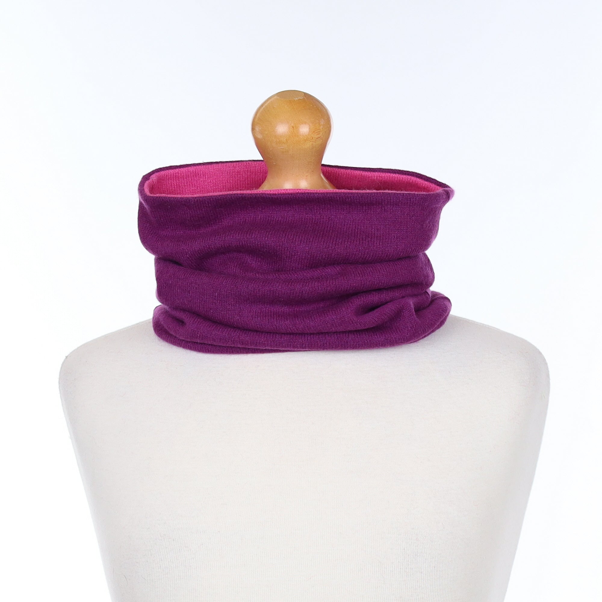 Plum Purple and Lupin Pink  Luxury Double Layered Snood