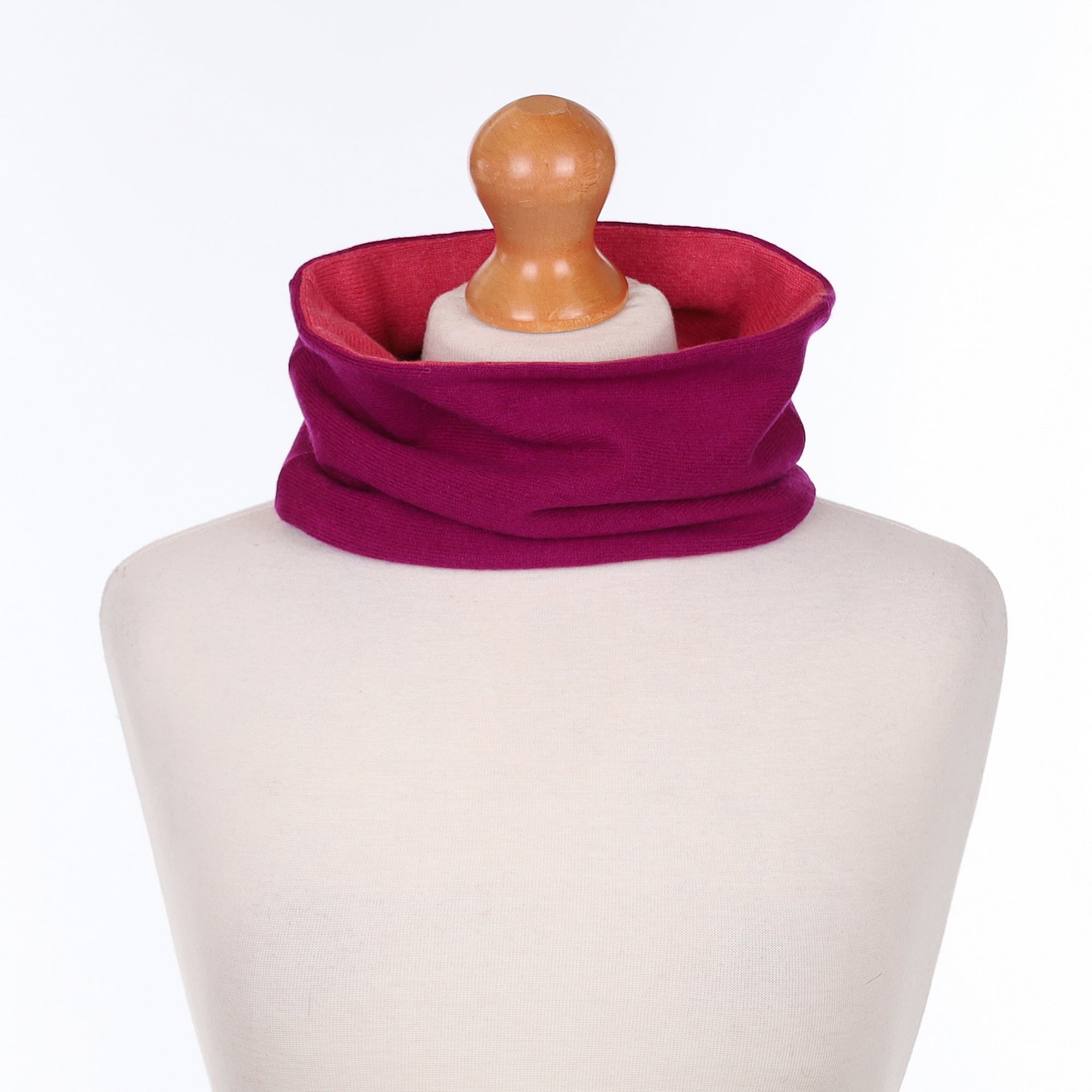 Magenta and Cranberry Pink Neck Warmer