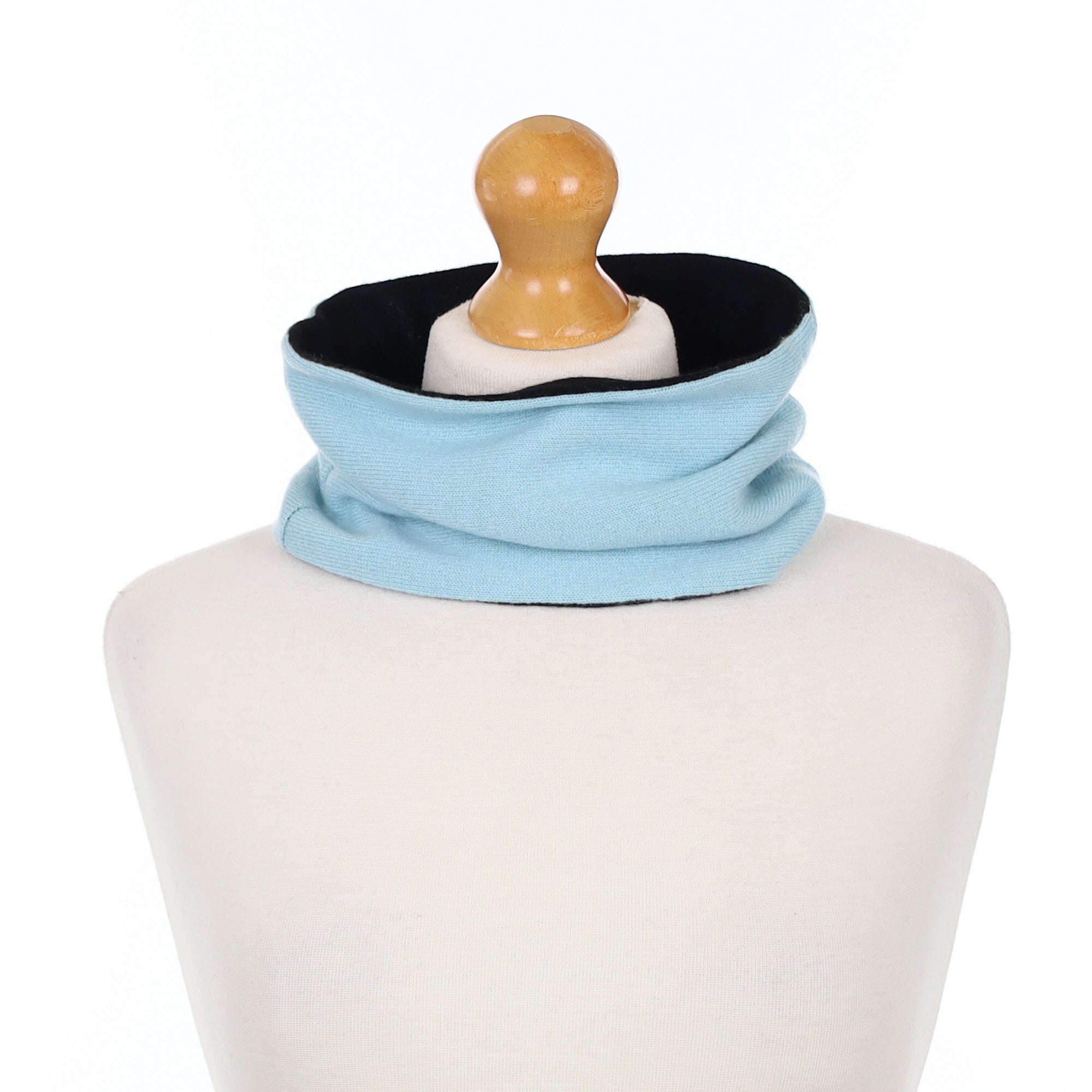 Opal Blue and Black Neck Warmer