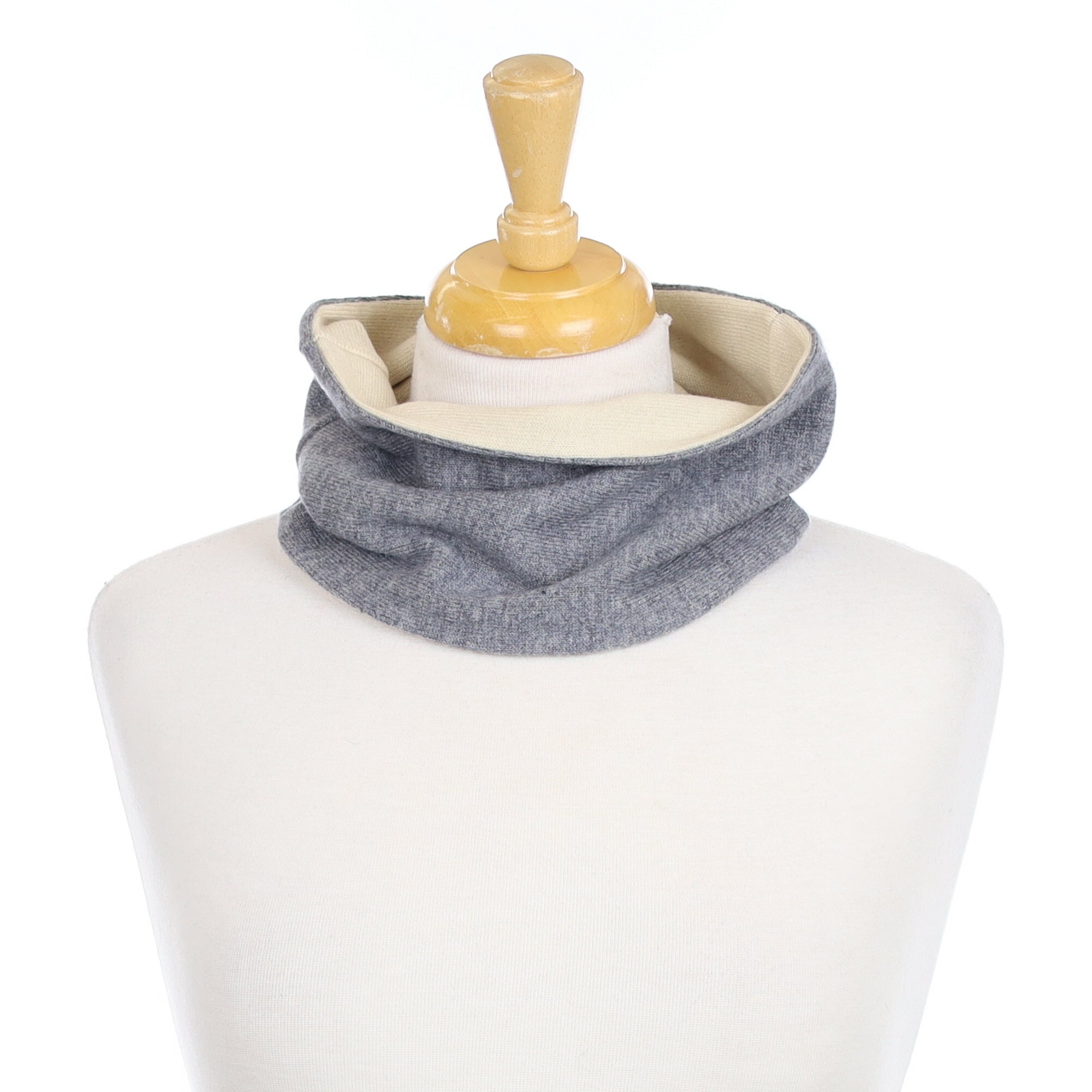 Ash Grey and Ivory Neck Warmer