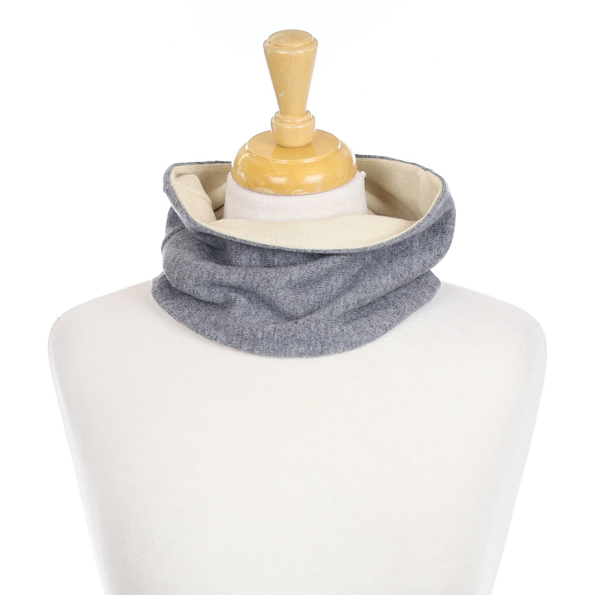 Ash Grey and Ivory Neck Warmer