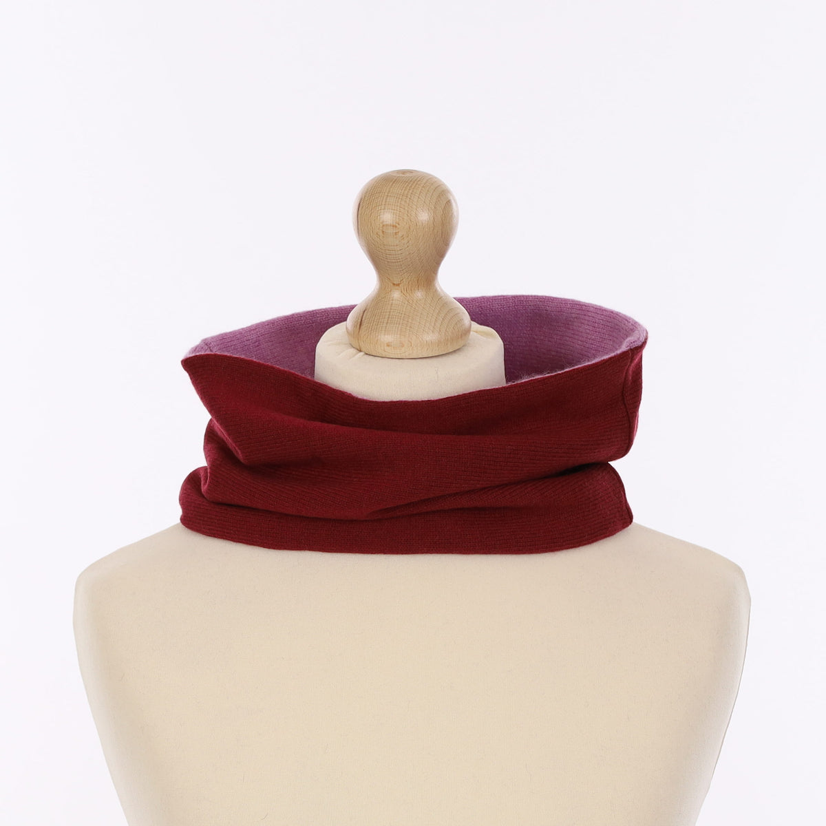 Burgundy and Mauve Neck Warmer