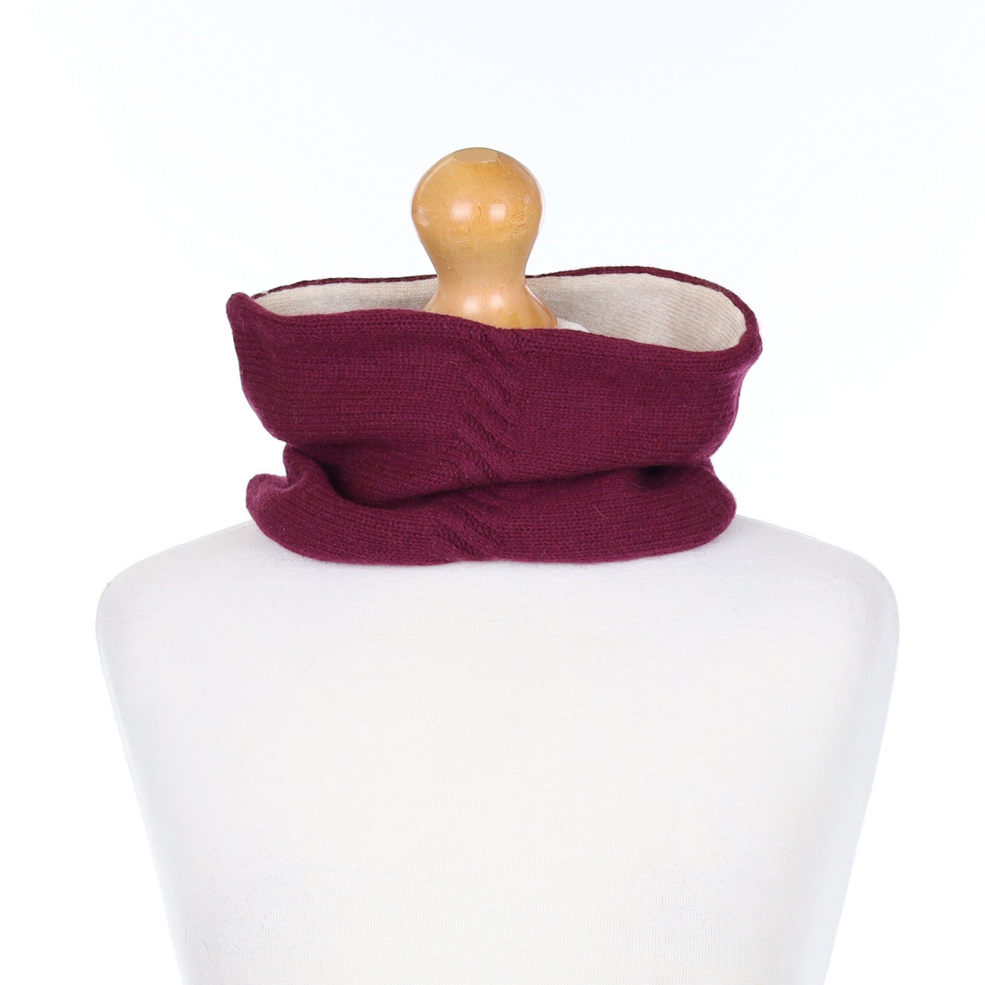 Mulberry Purple and Beige Neck Warmer