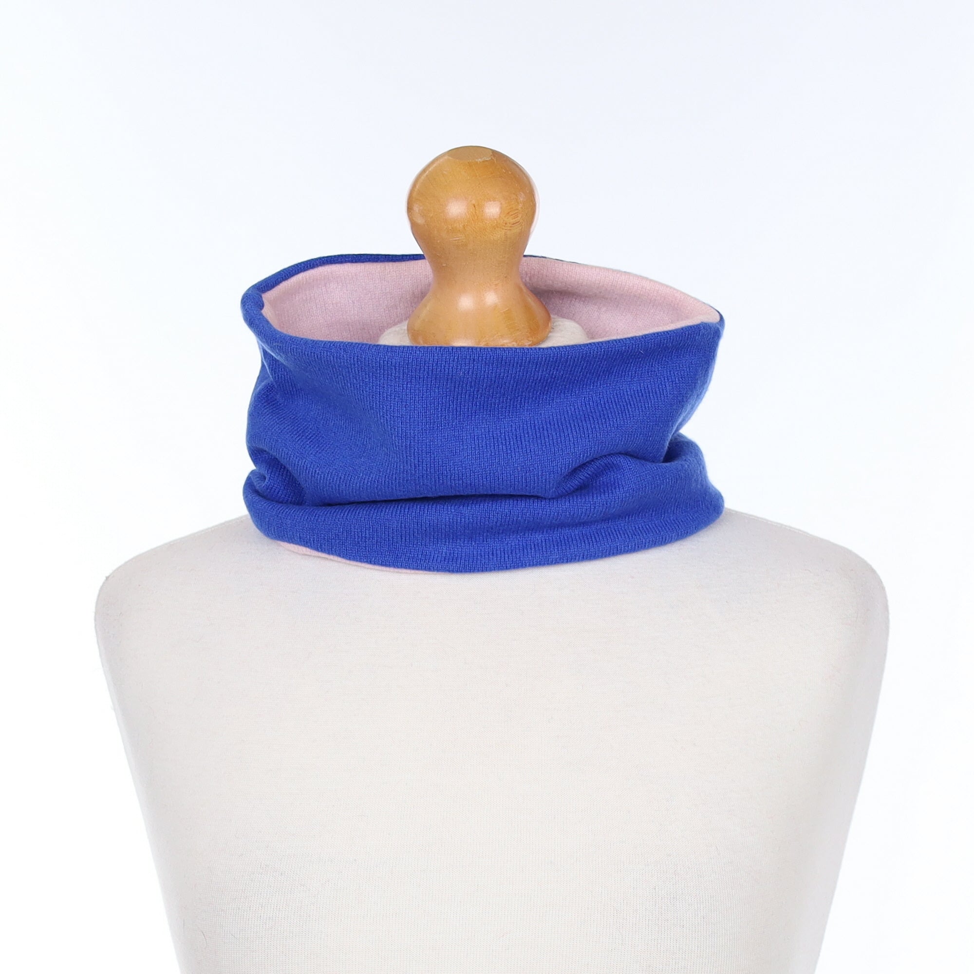 Indigo and Baby Pink Neck Warmer