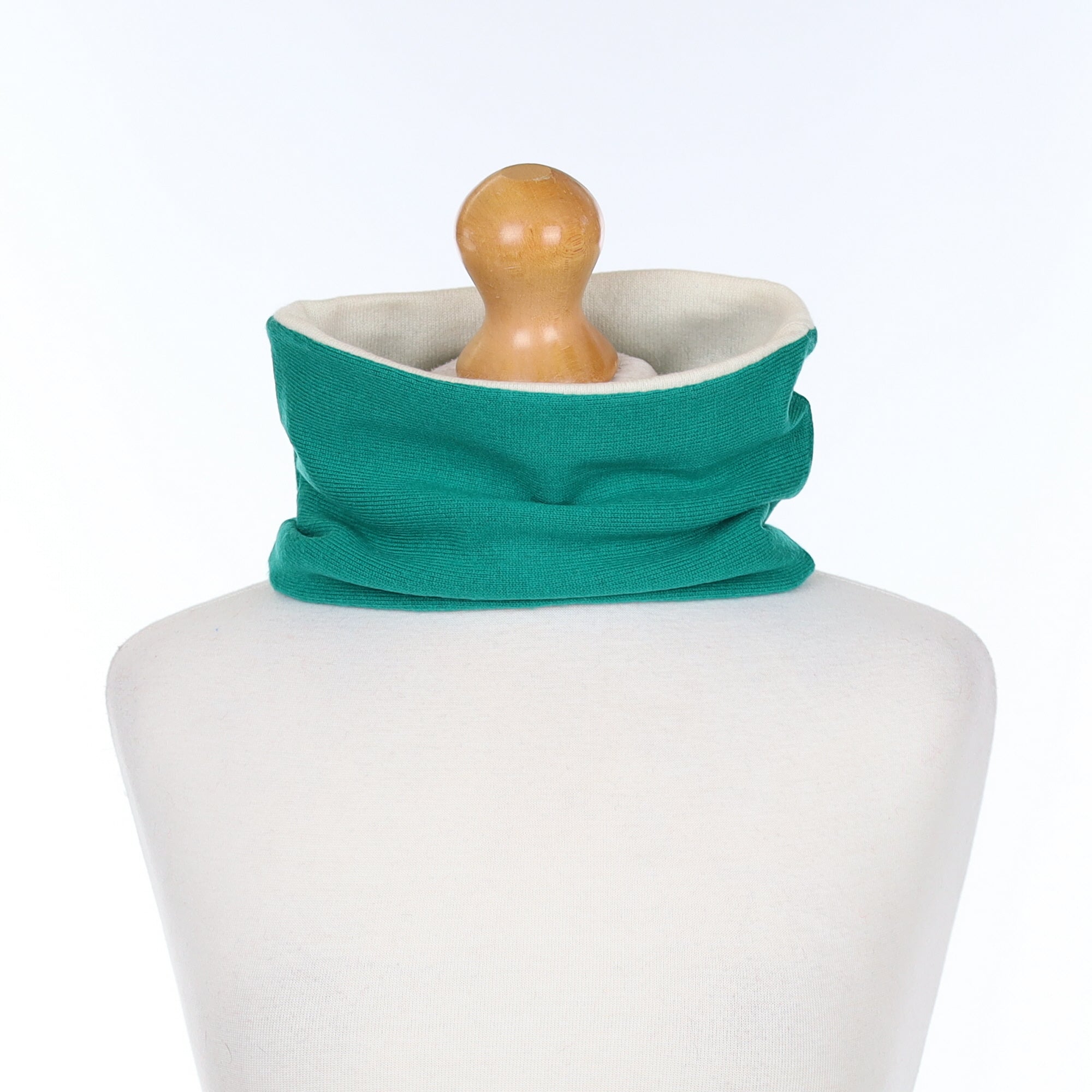 Shamrock Green and Ivory Neck Warmer
