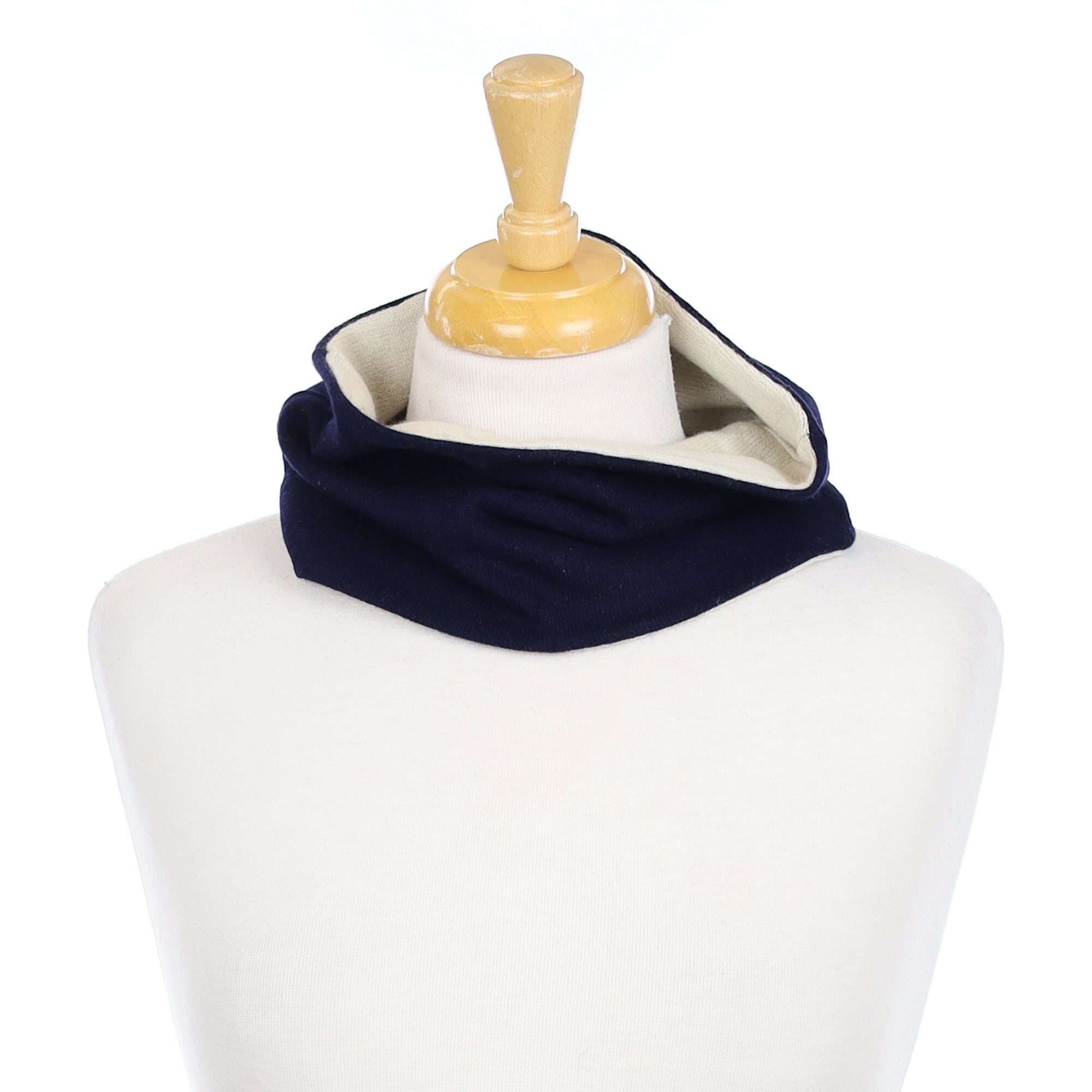 Navy and Cream Neck Warmer