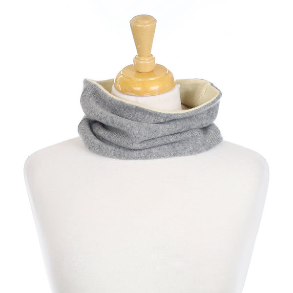 Ash Grey and Pale Yellow Neck Warmer