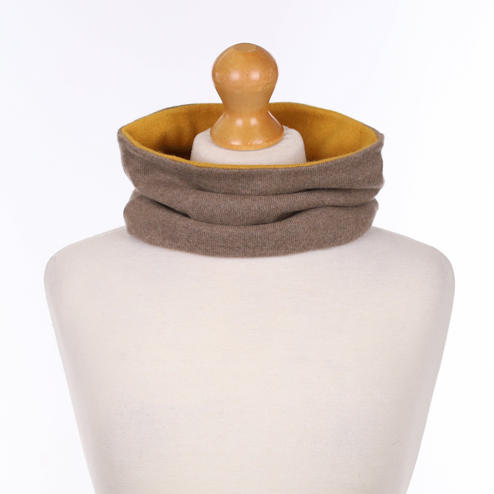 Mink and Old Gold Neck Warmer