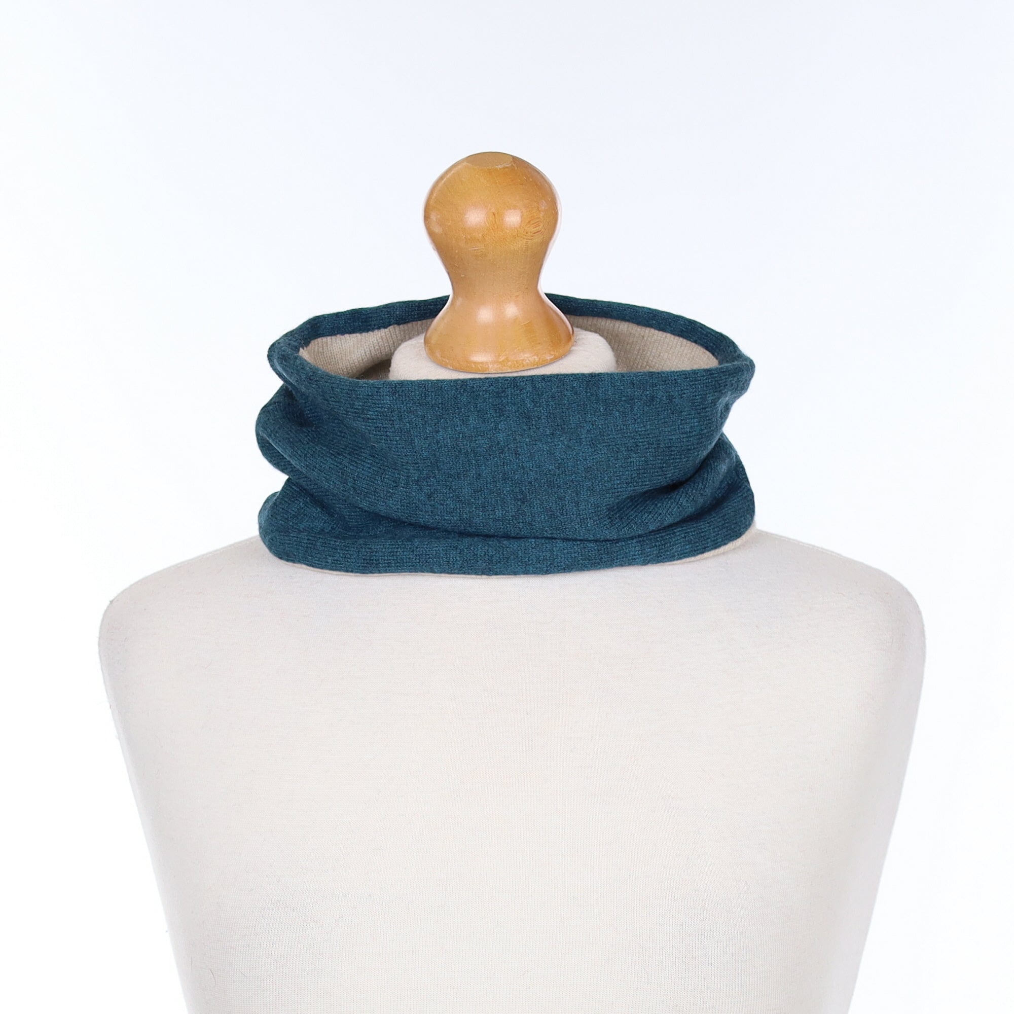 Men’s Deep Teal Marl and Beige Neck Warmer