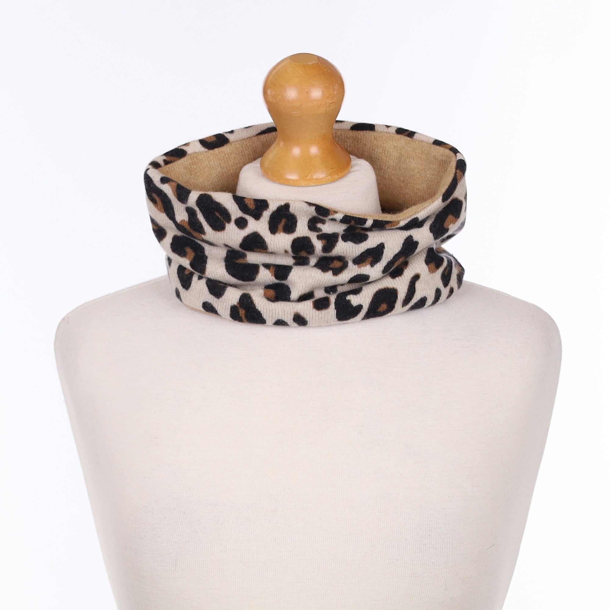 Leopard Print and Camel Neck Warmer