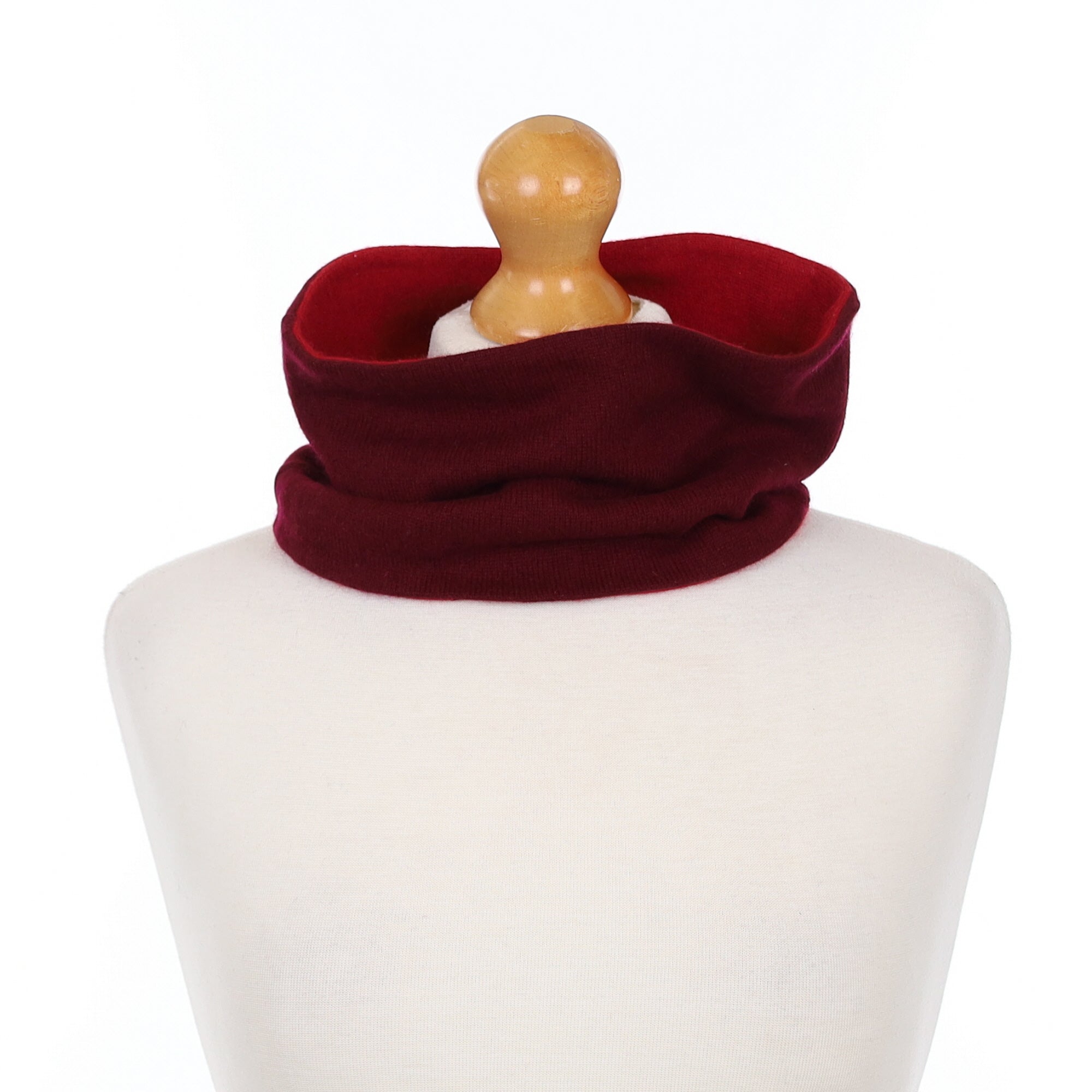 Burgundy and Red Neck Warmer