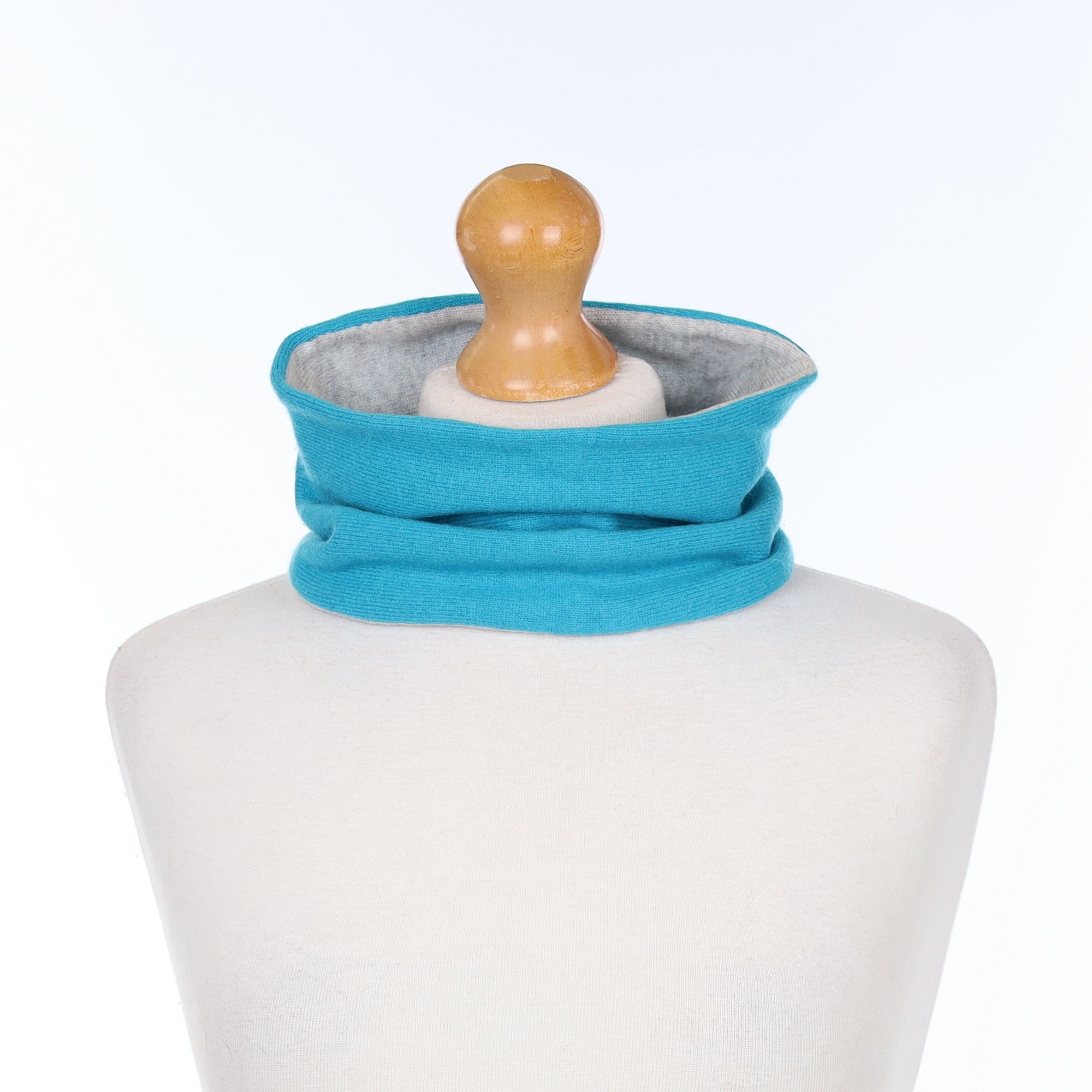 Men’s Turquoise and Smoke Grey Neck Warmer