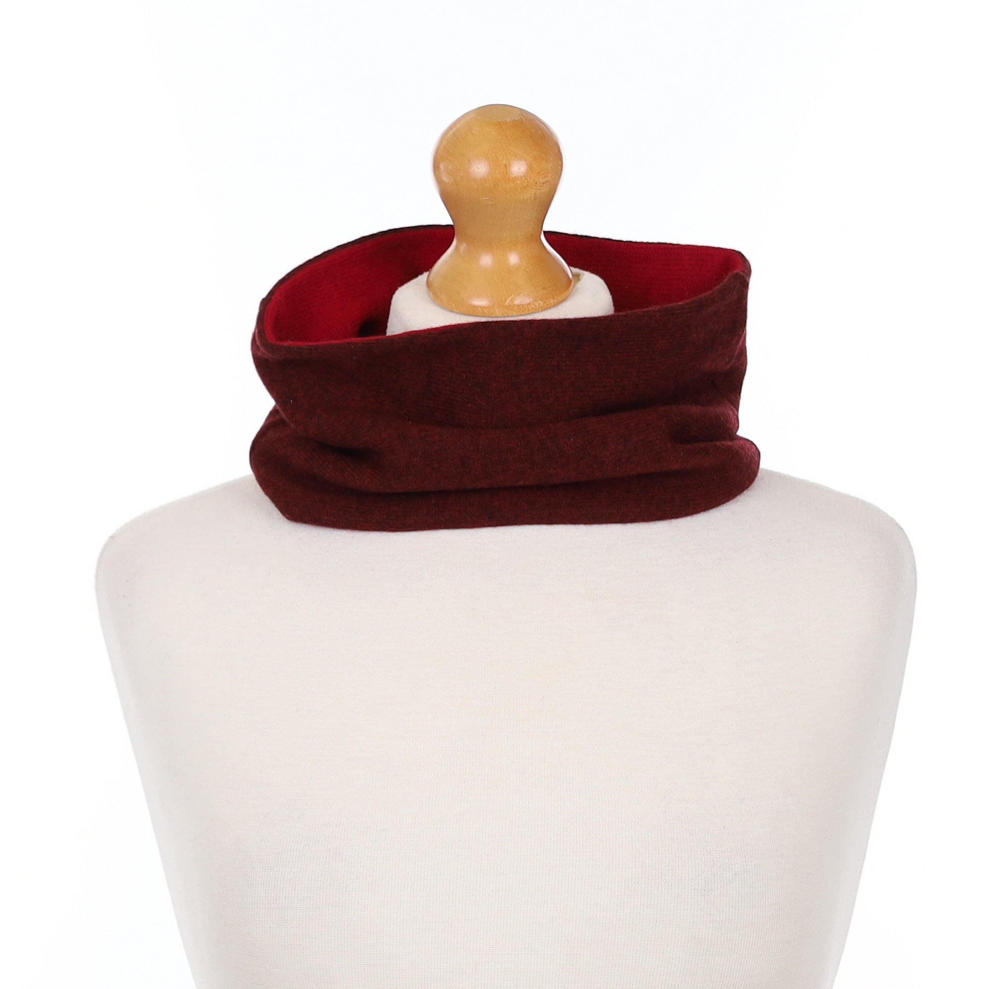 Wine Red and Crimson Neck Warmer