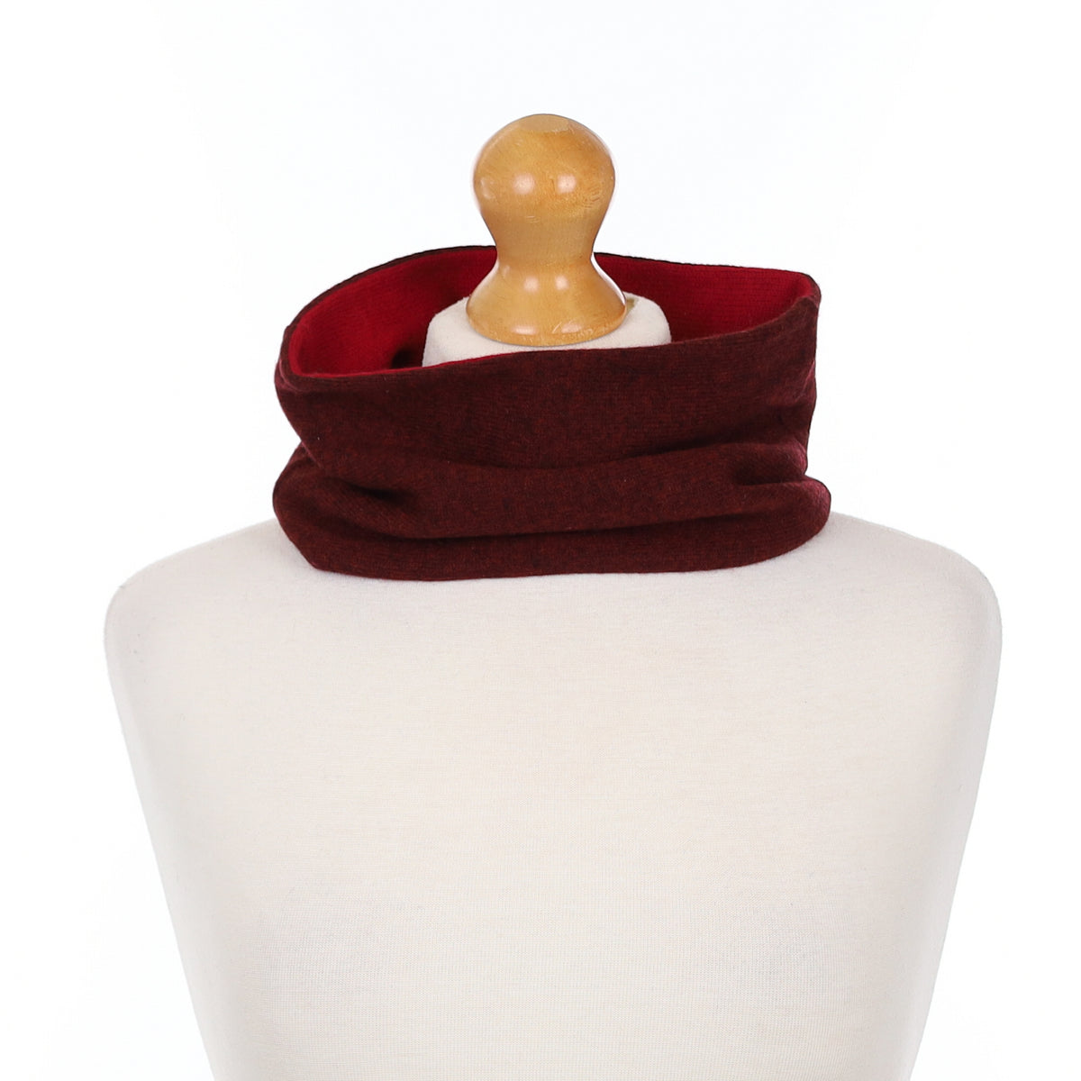 Wine Red and Crimson Neck Warmer