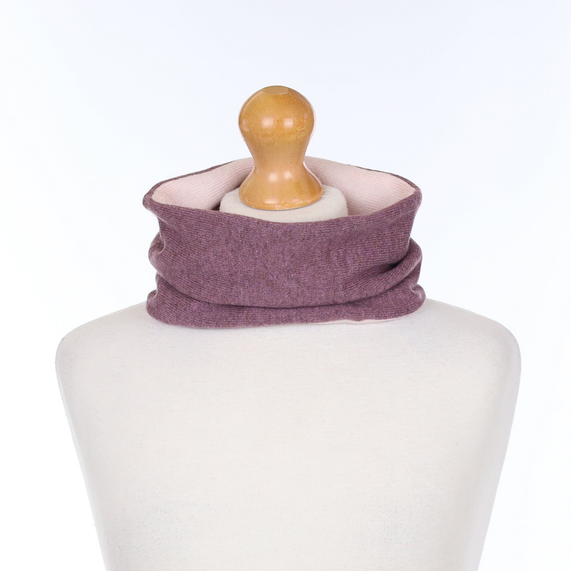 Heather Purple and Baby Pink Neck Warmer