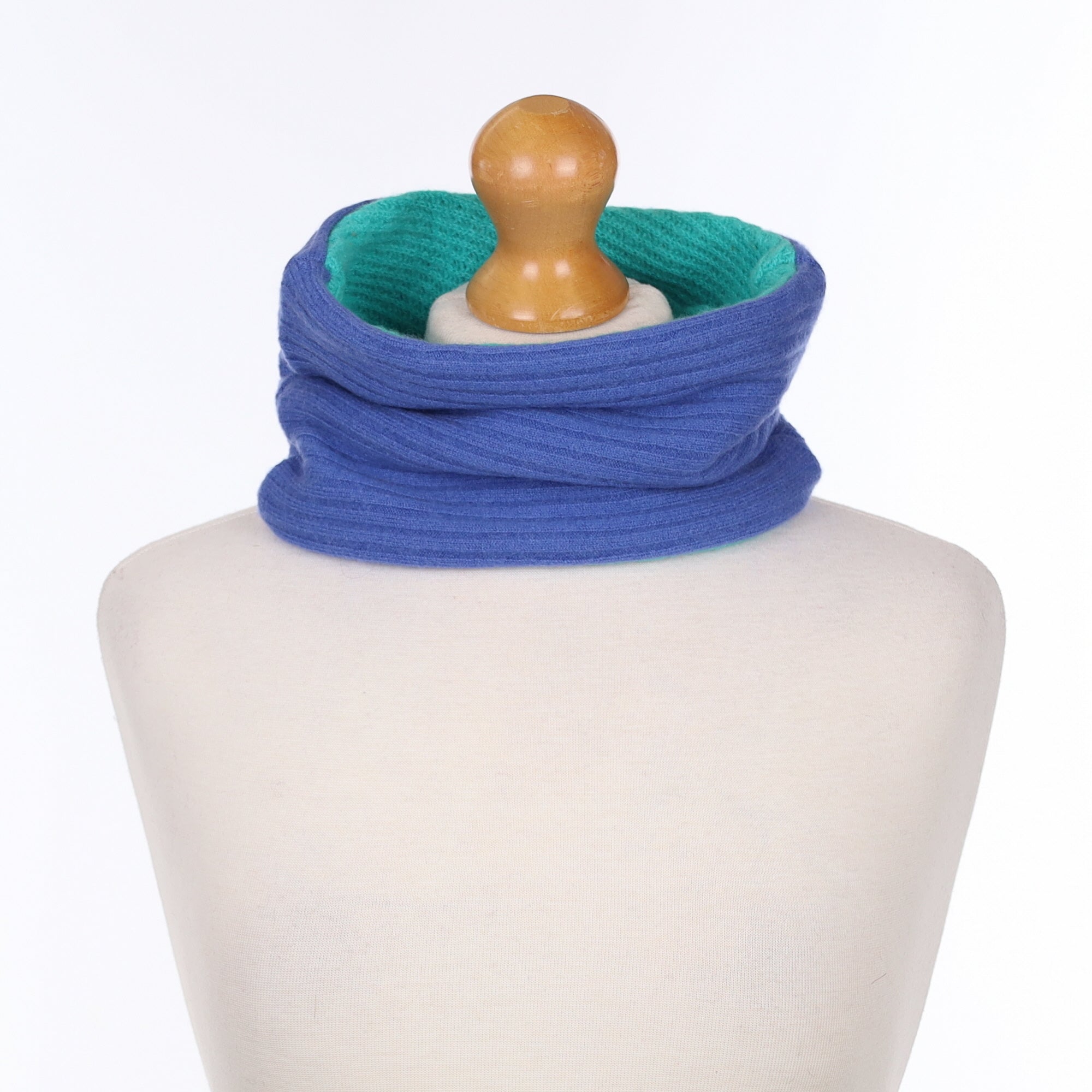 Blue and Green Textured Neck Warmer
