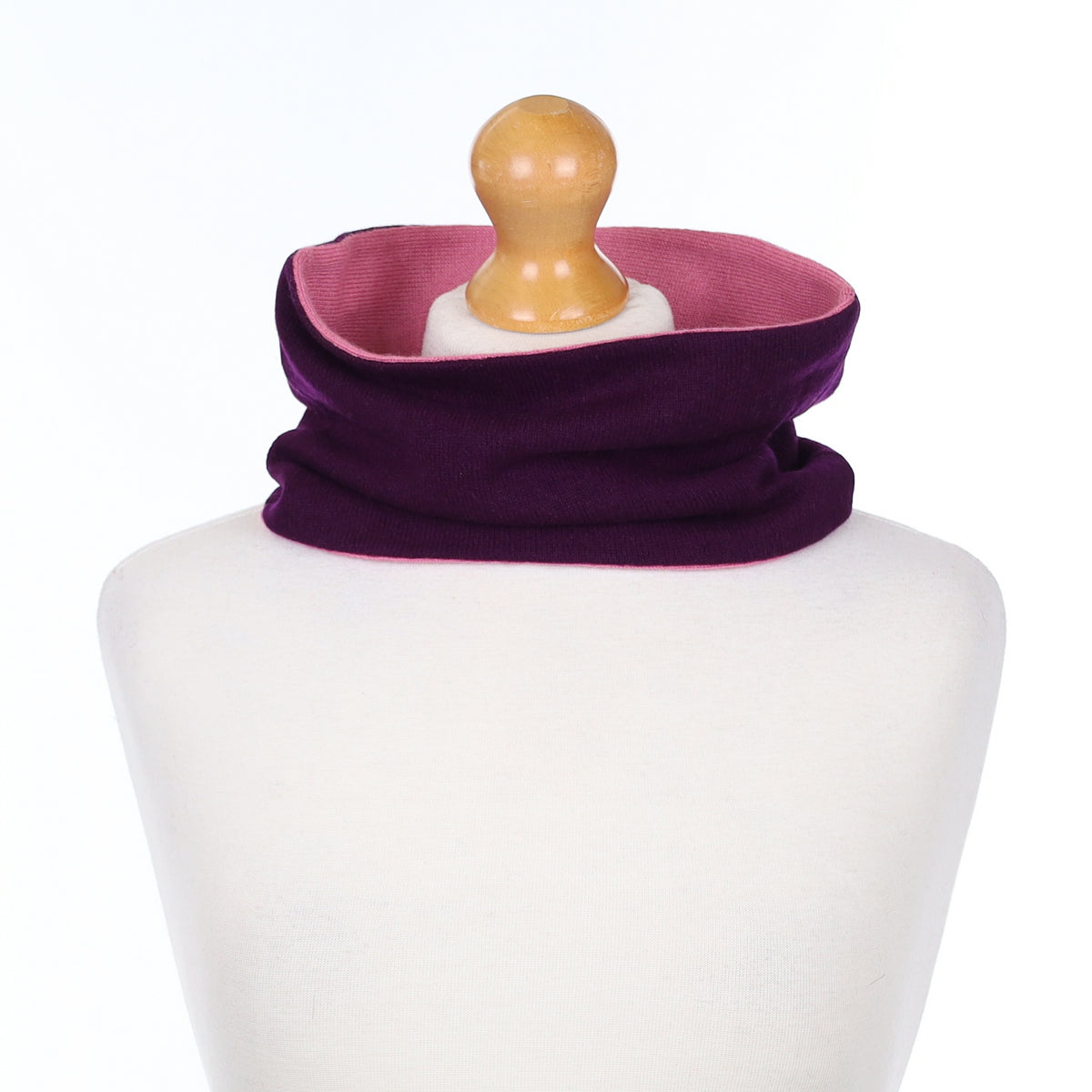 Aubergine and Antique Rose Neck Warmer