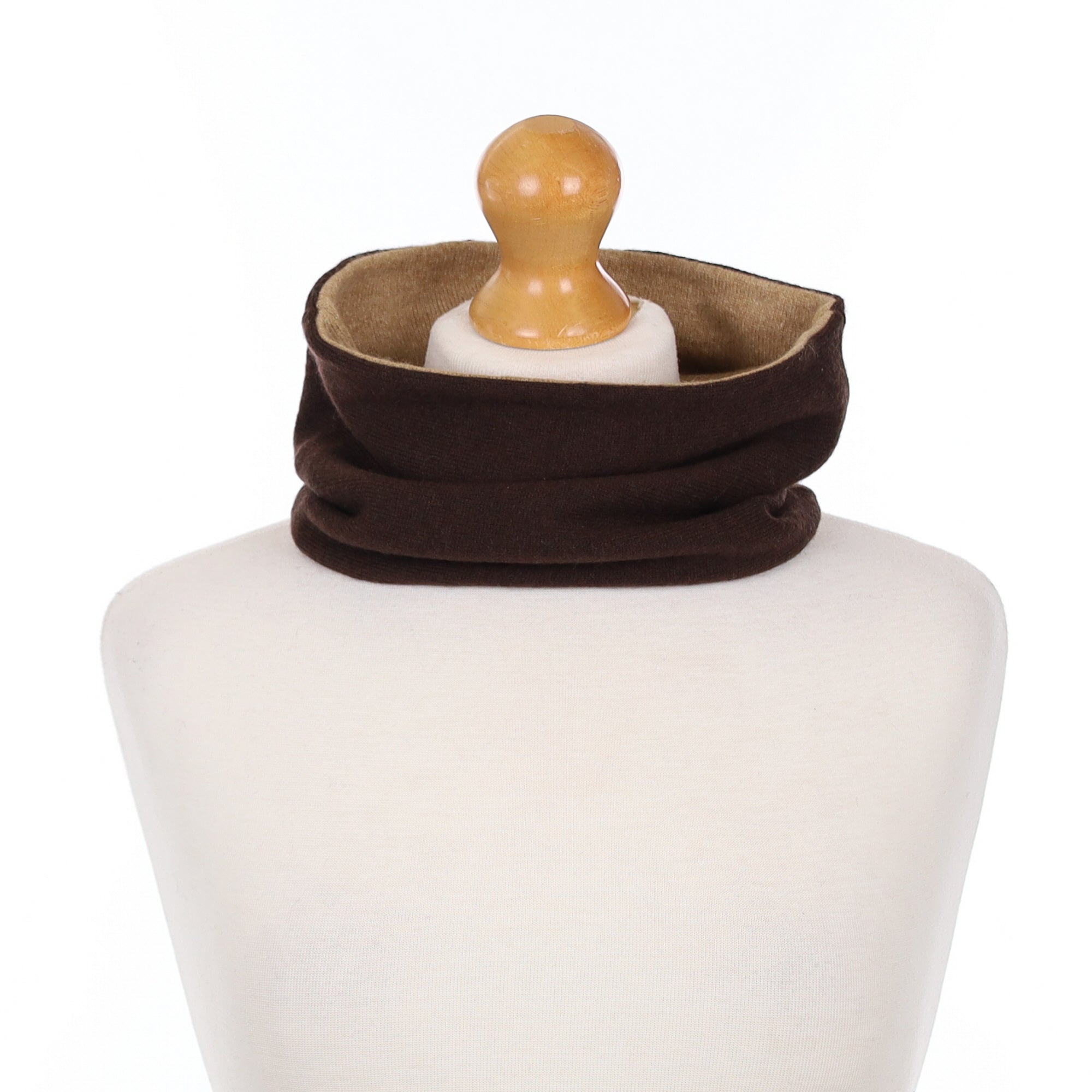 Peppercorn Brown and Caramel Neck Warmer