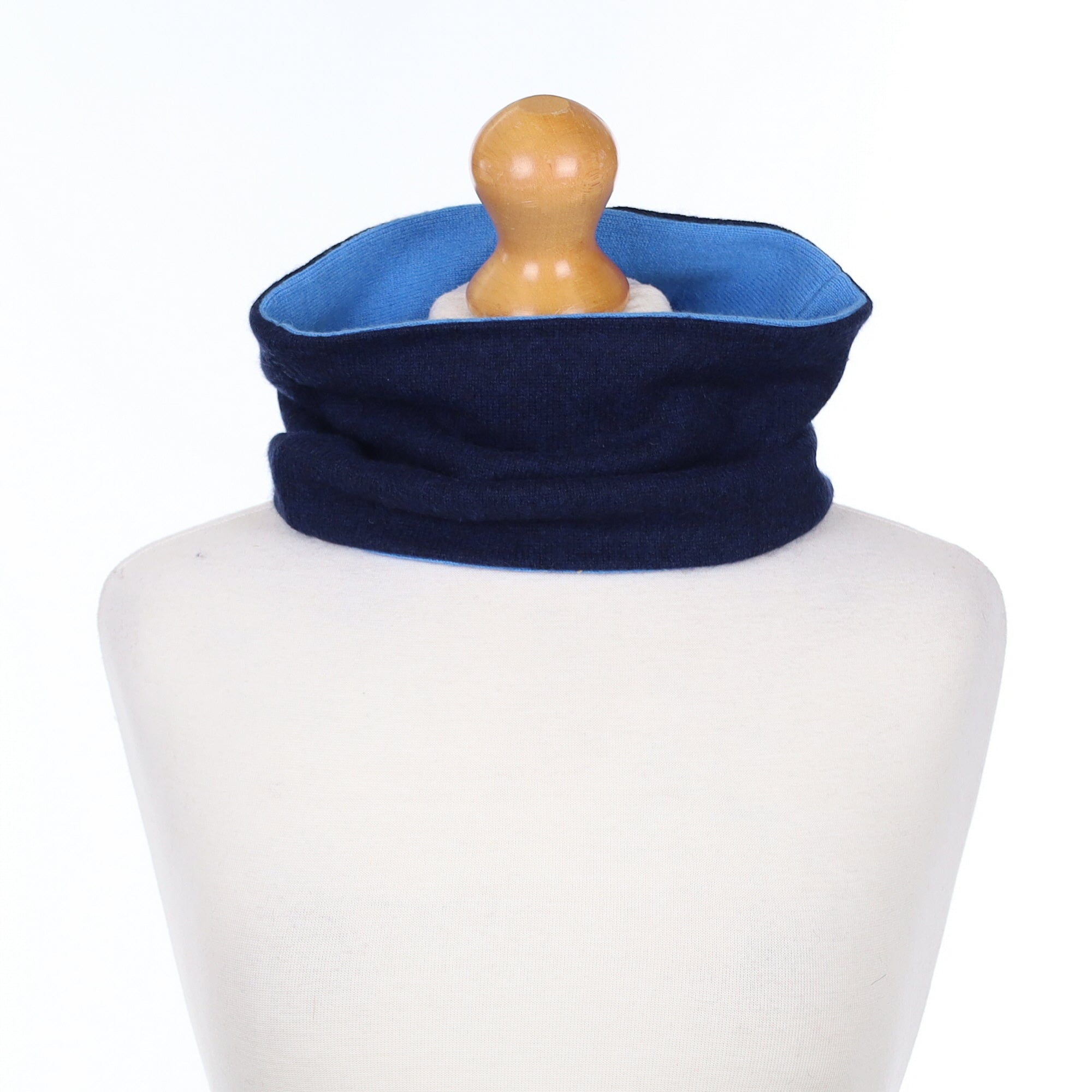 Men’s Navy Blue and Peacock Neck Warmer