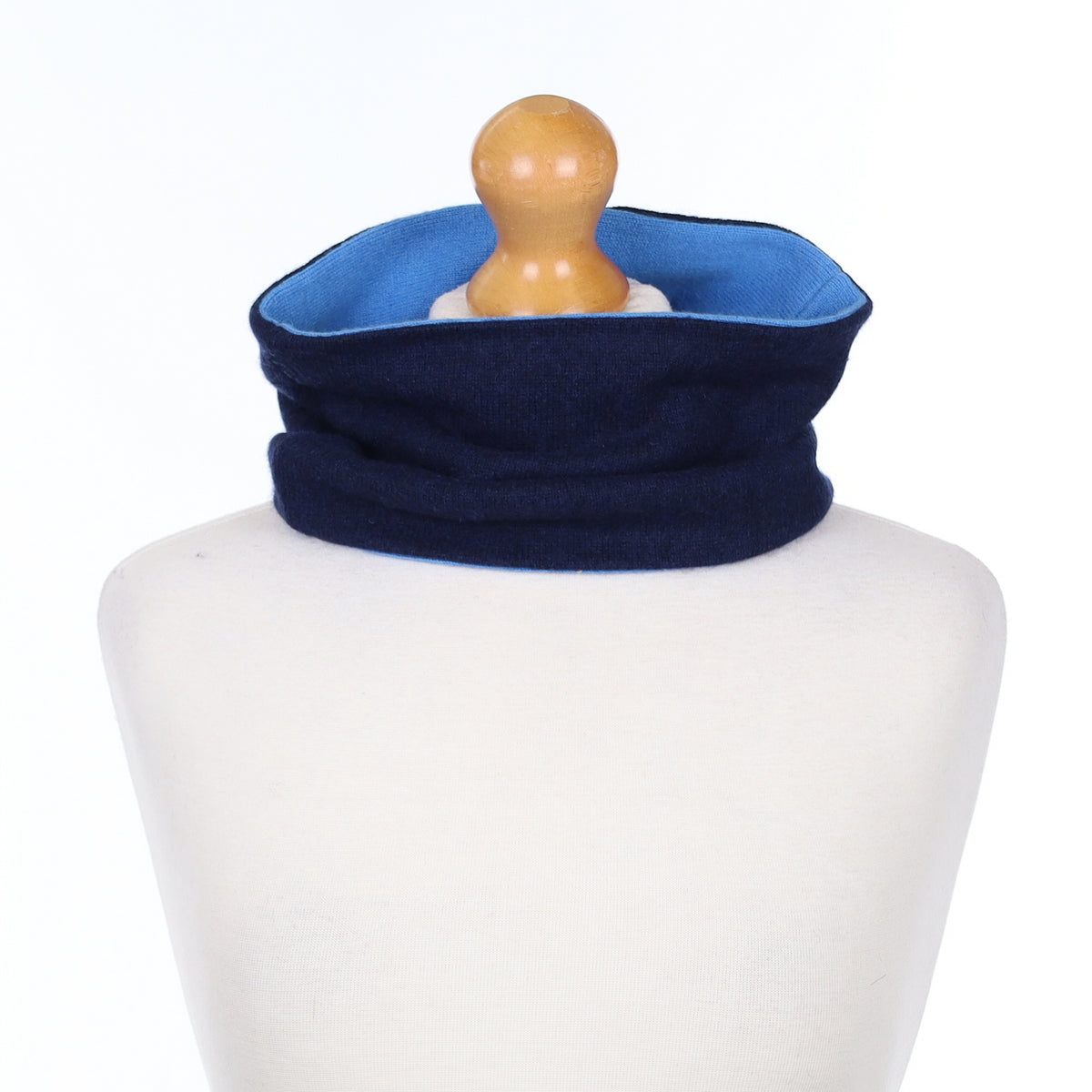 Men’s Navy Blue and Peacock Neck Warmer